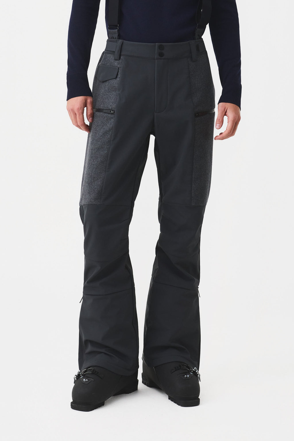 Vetra Wool Ski Pant Men, Dark Grey Melange
