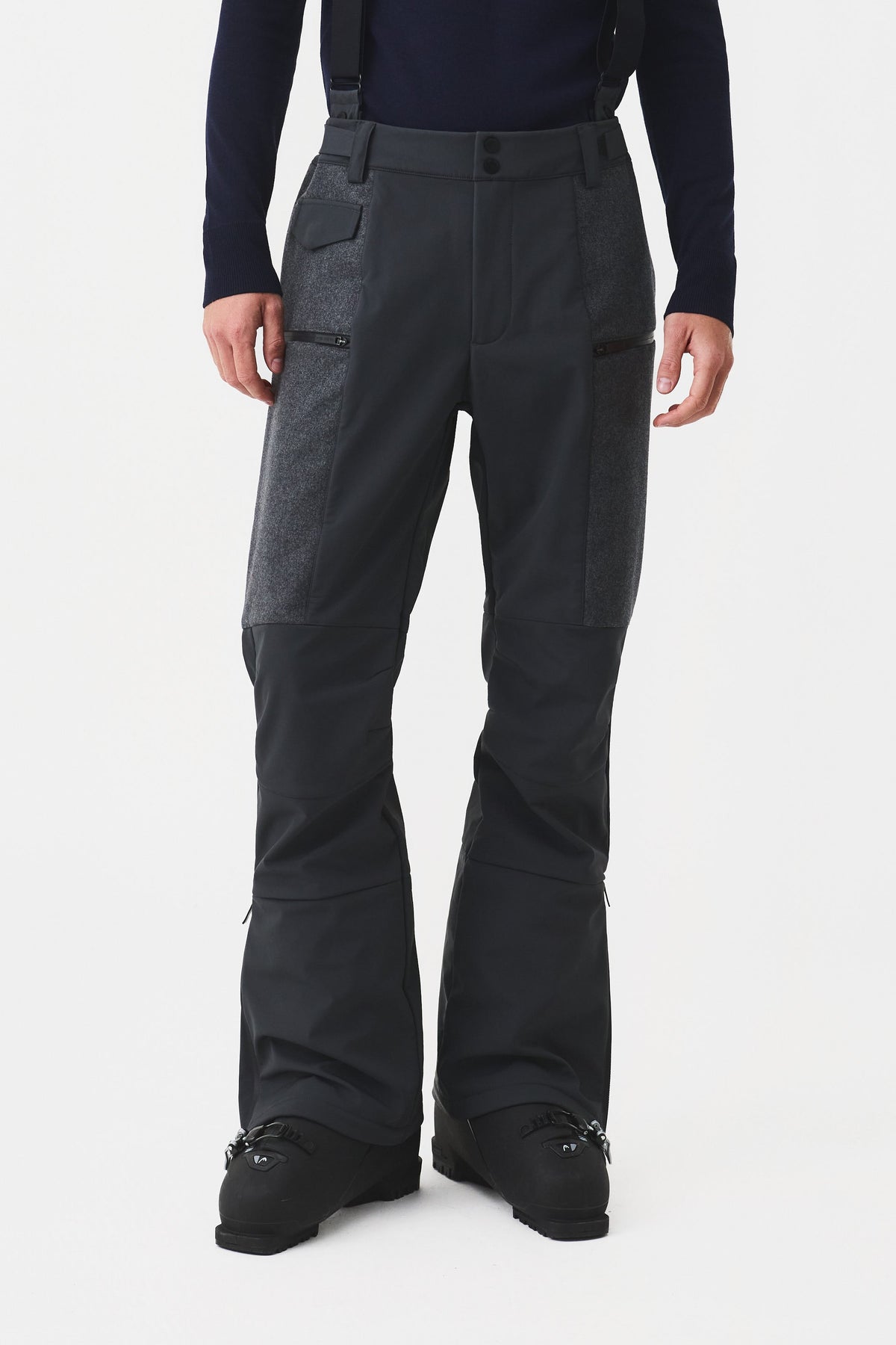 Vetra Wool Ski Pant Men, Dark Grey Melange