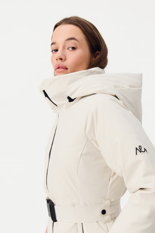 Elvit Ski Jacket with Belt Women, Birch white