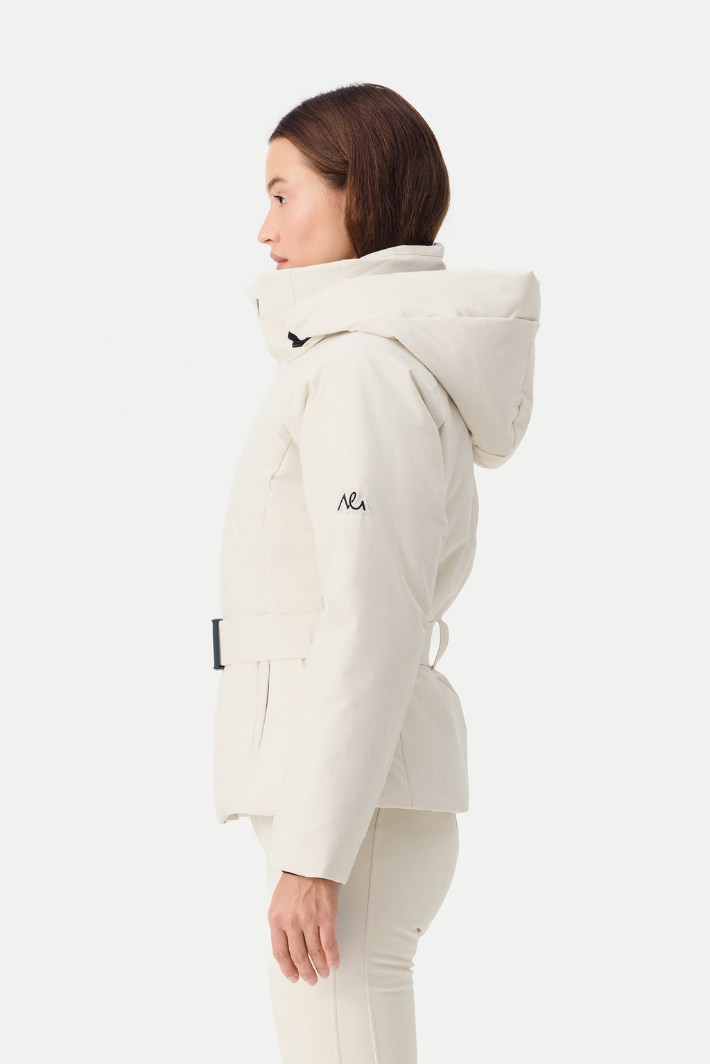 Elvit Ski Jacket with Belt Women, Birch white