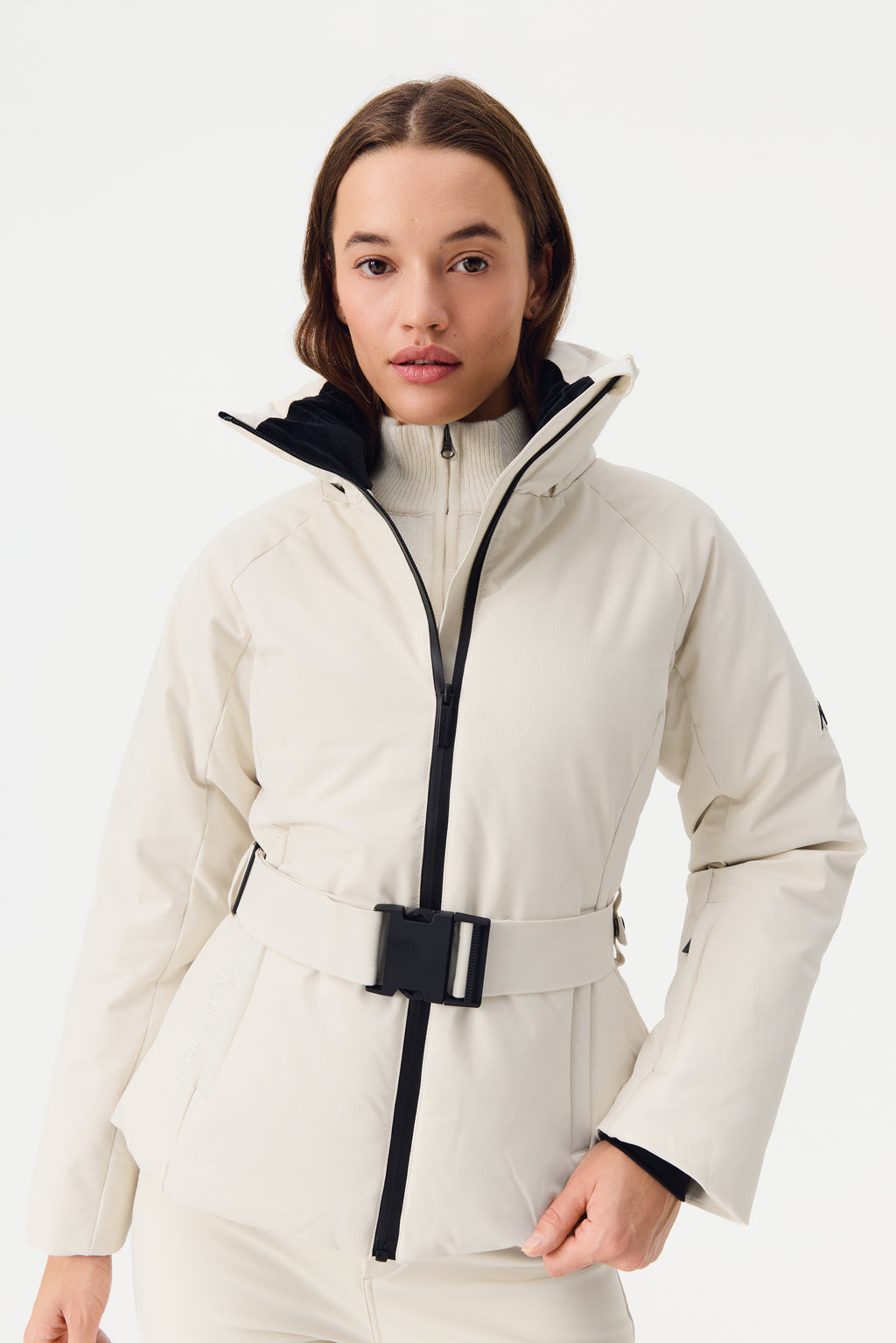 Elvit Ski Jacket with Belt Women, Birch white