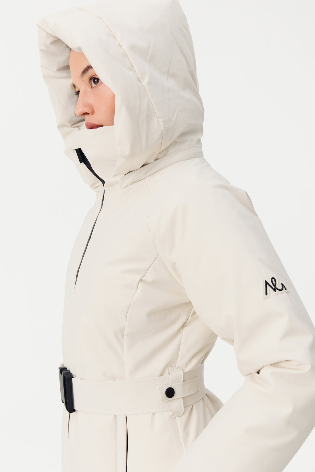Elvit Ski Jacket with Belt Women, Birch white