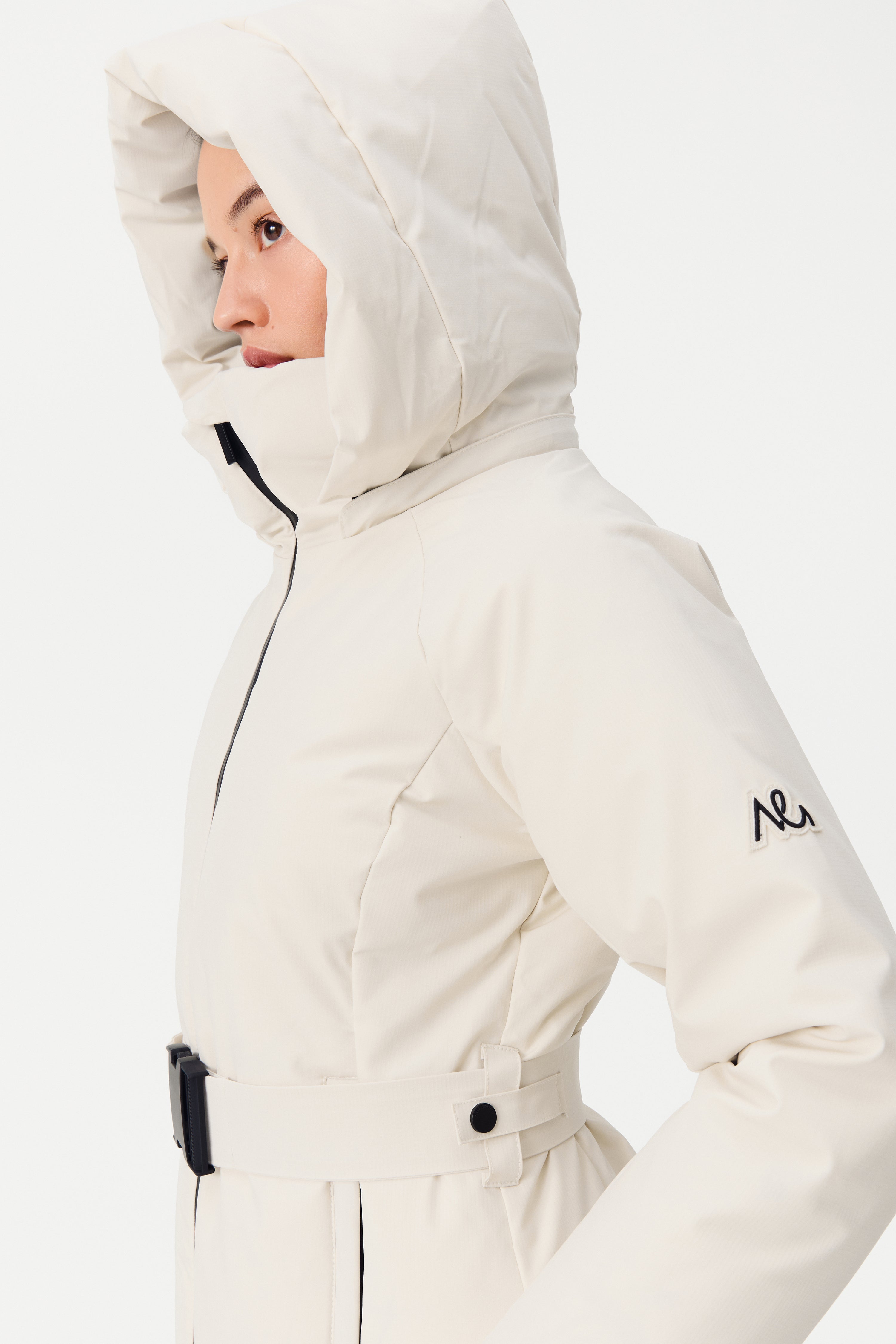 Elvit Ski Jacket with Belt Women, Birch white