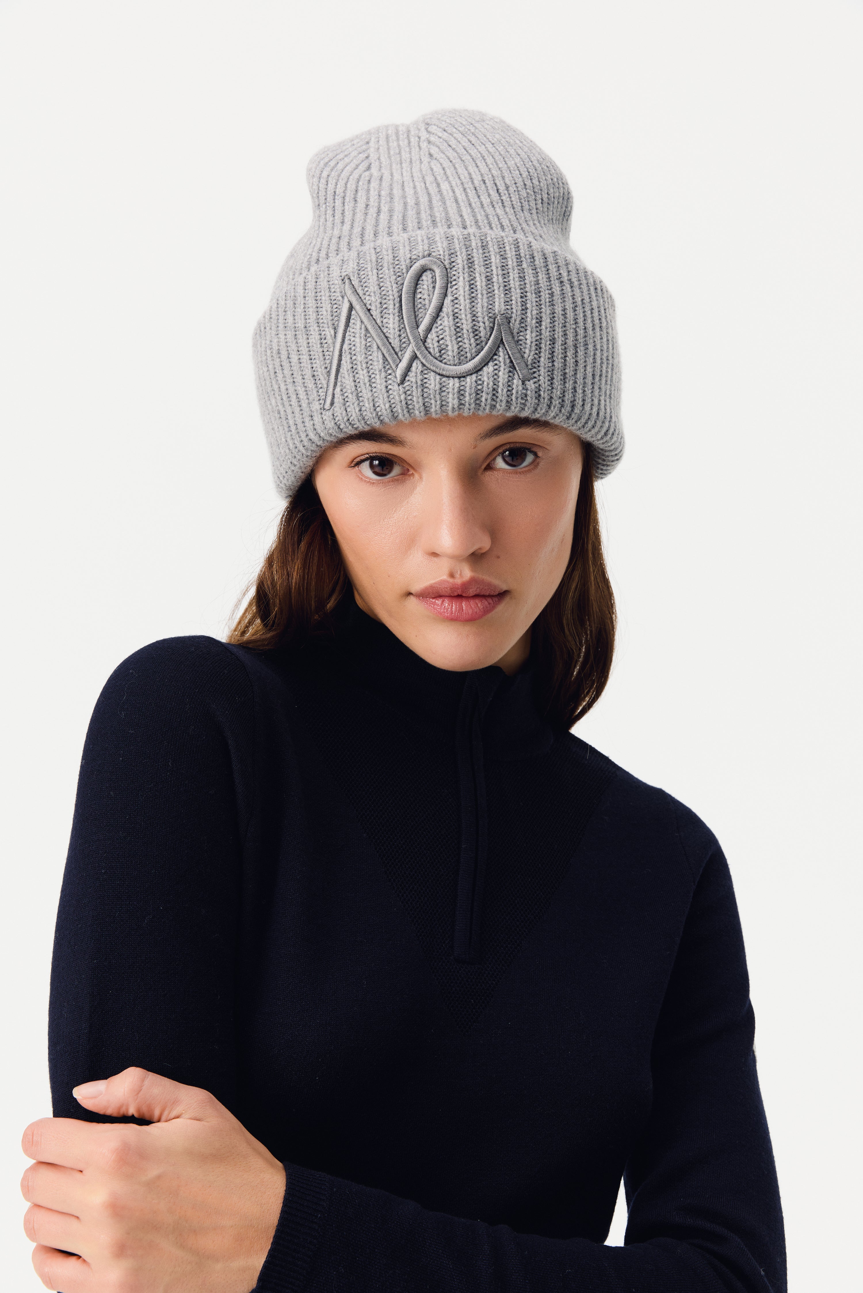 Helar Symbol Beanie, Grey Melange