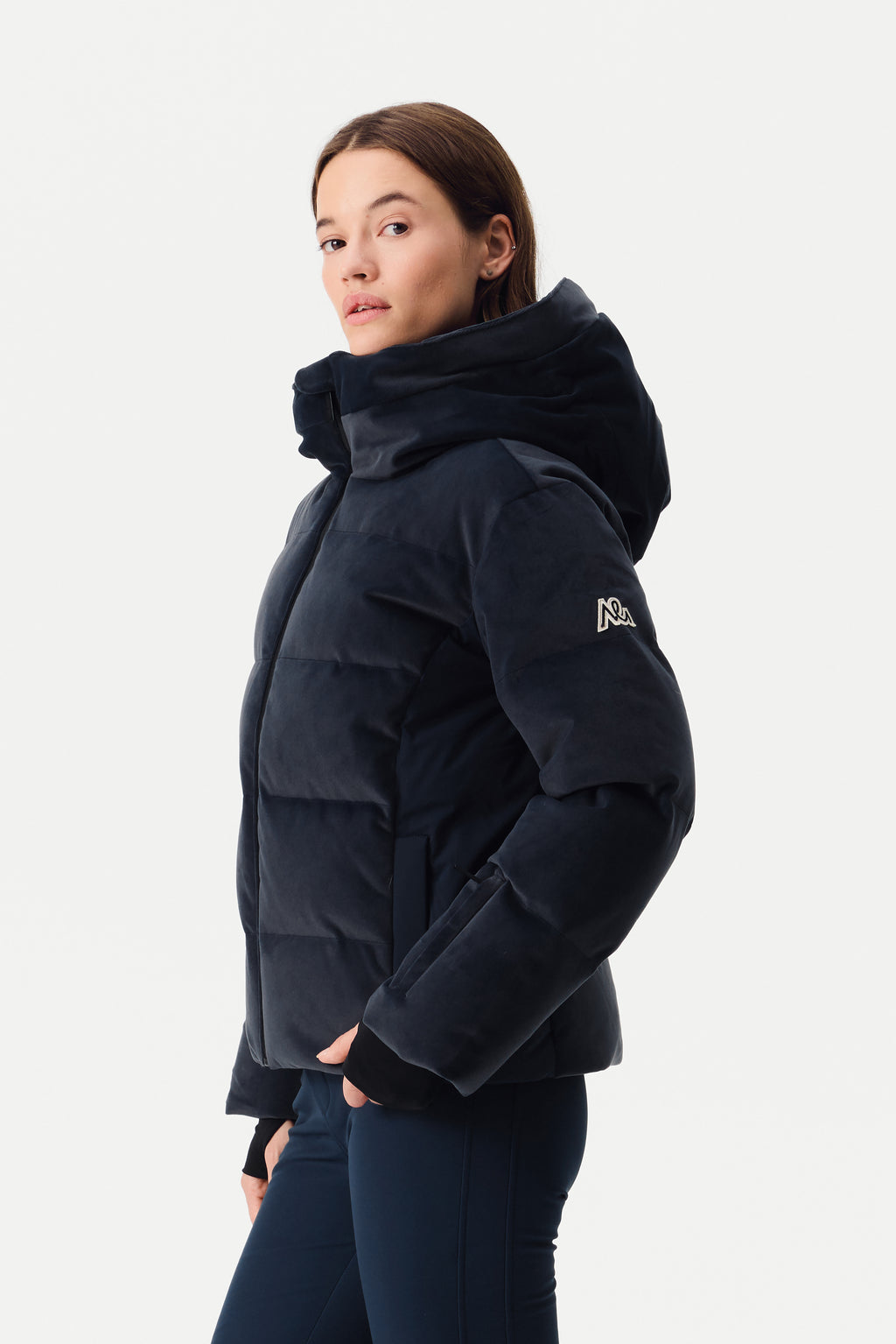 Kirel Down Ski Jacket Velvet Women, Total Eclipse