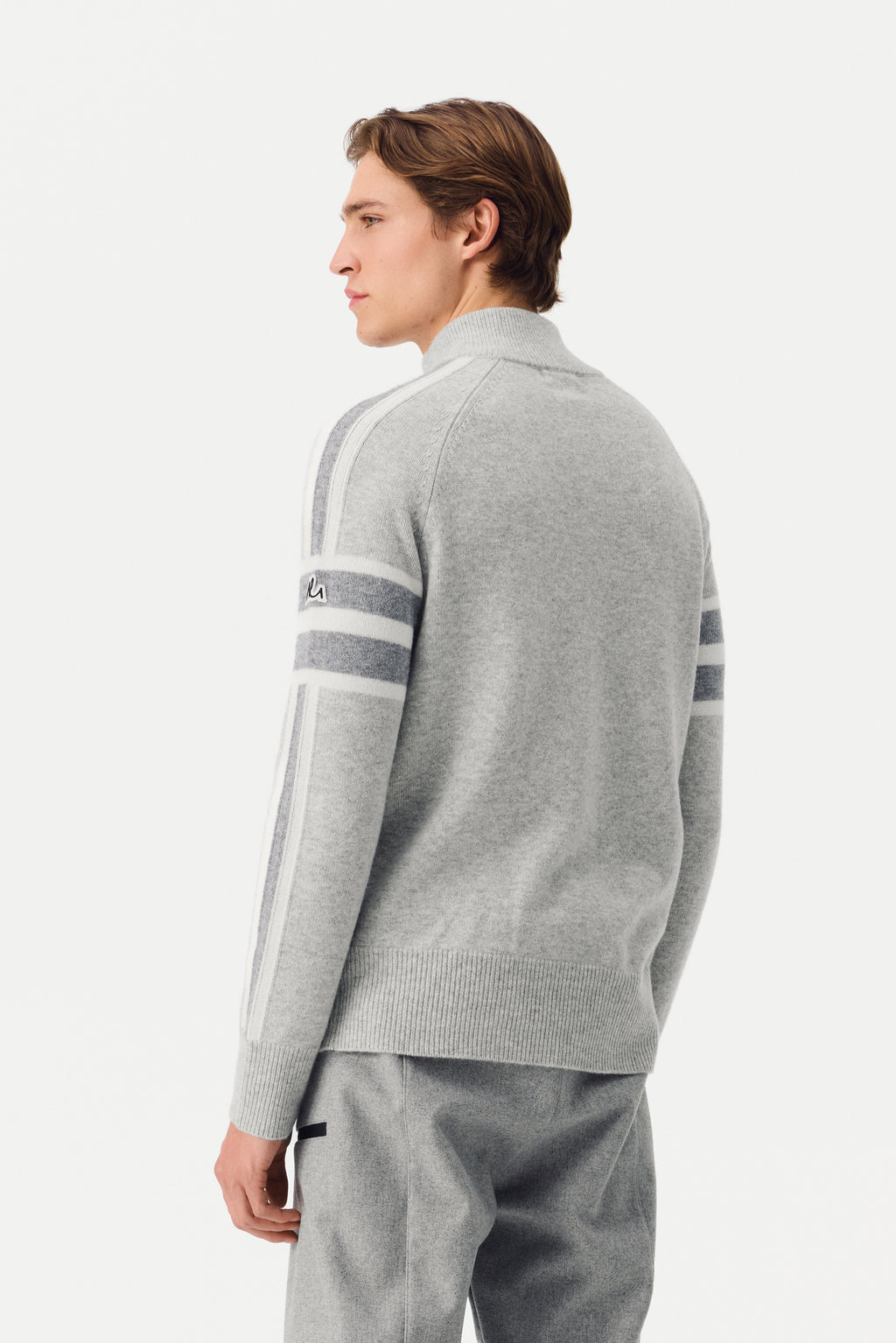 Lioro Half Zip Jumper Men, Grey Melange