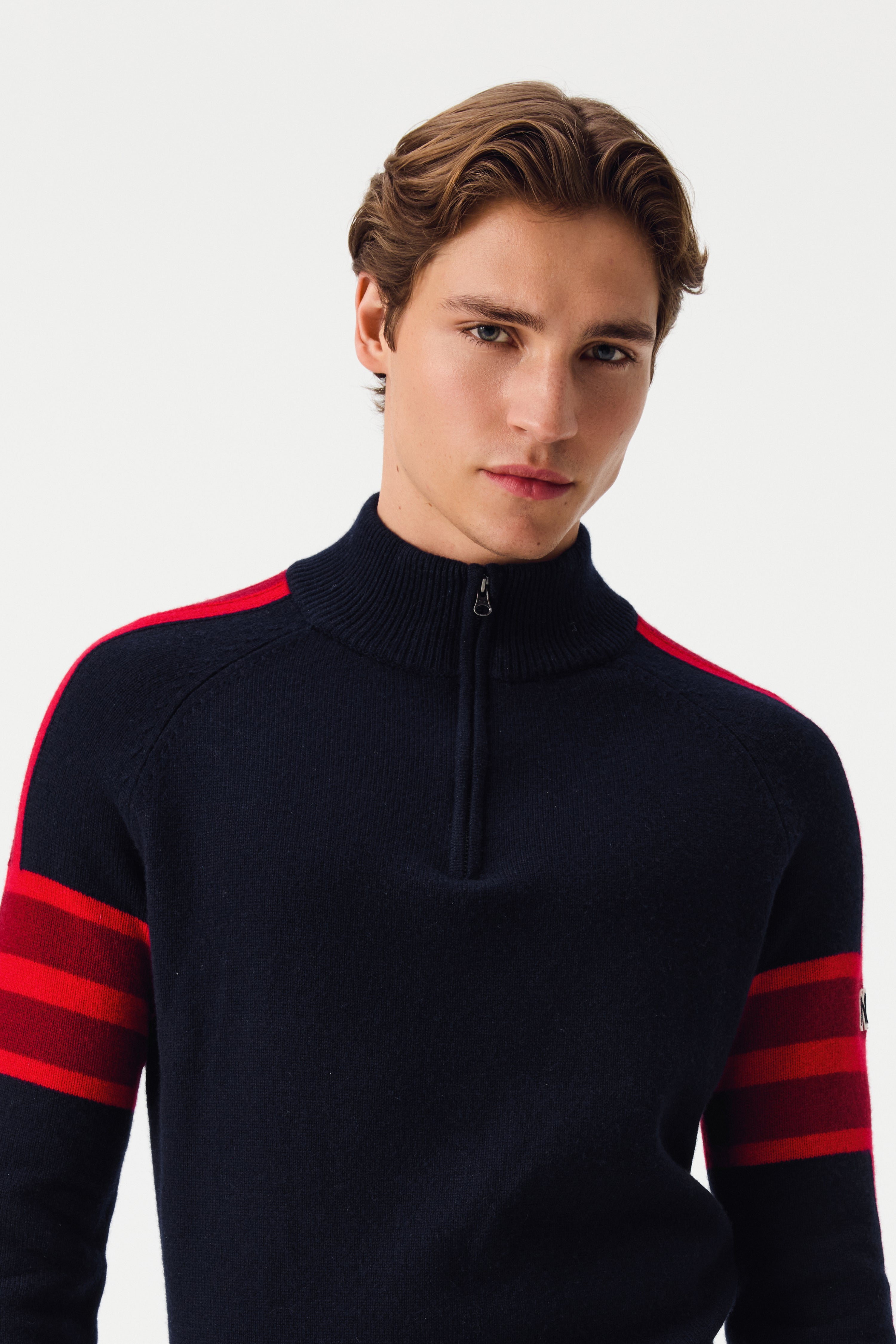 Aksel Gresvig - Lioro Half Zip Jumper Men, Total Eclipse Blue