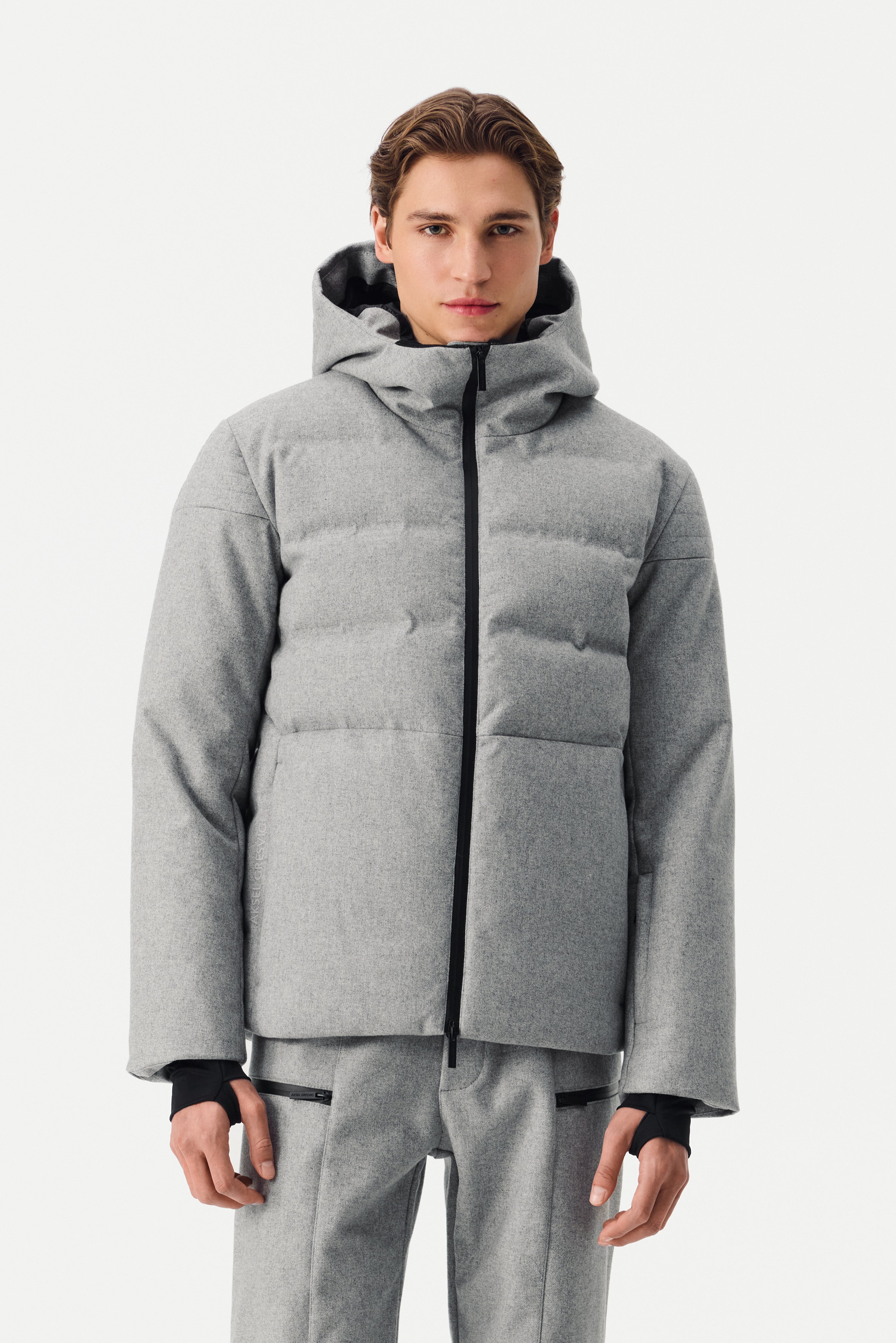 Mioro Ski Jacket Wool Men, Grey melange