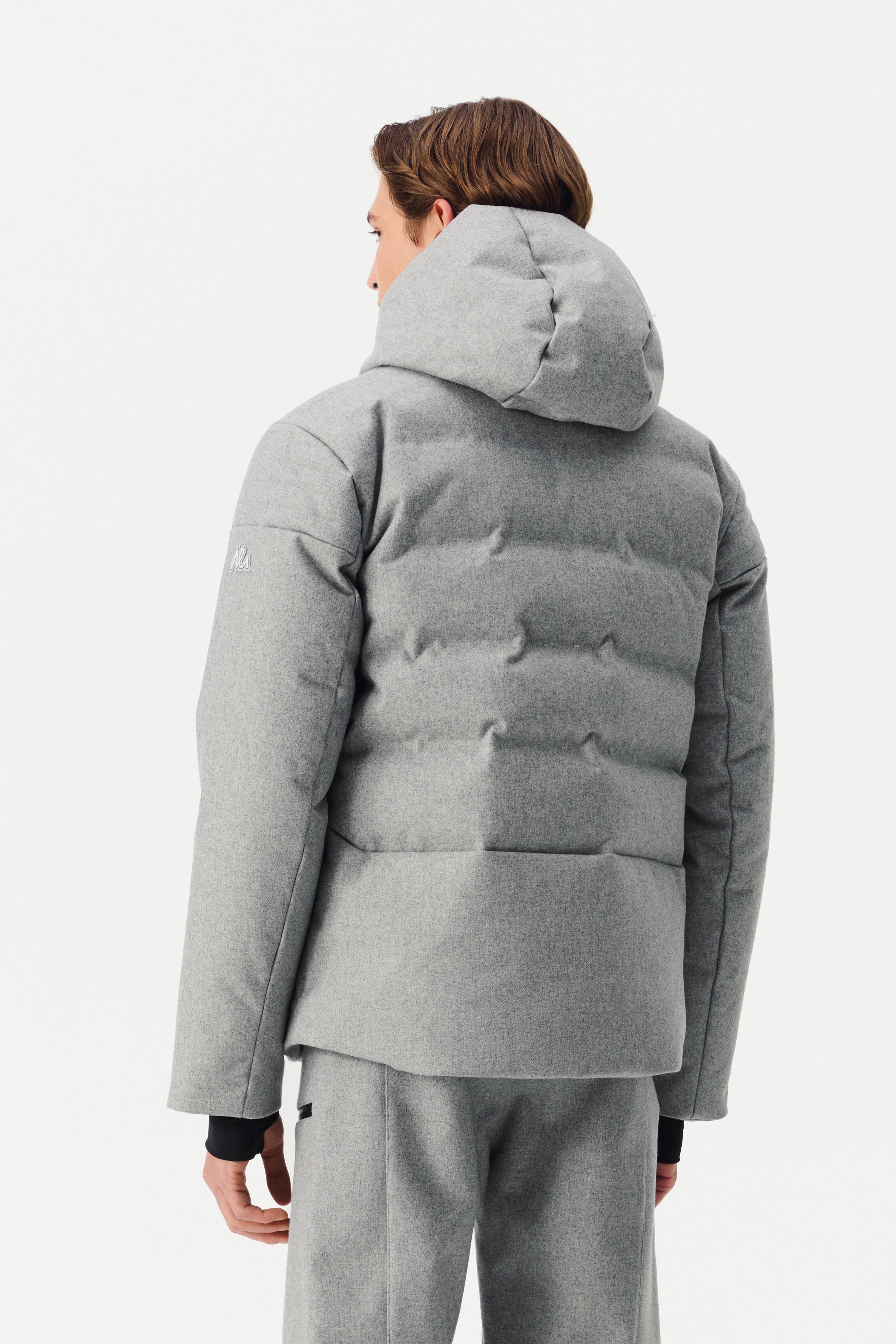 Mioro Ski Jacket Wool Men, Grey melange