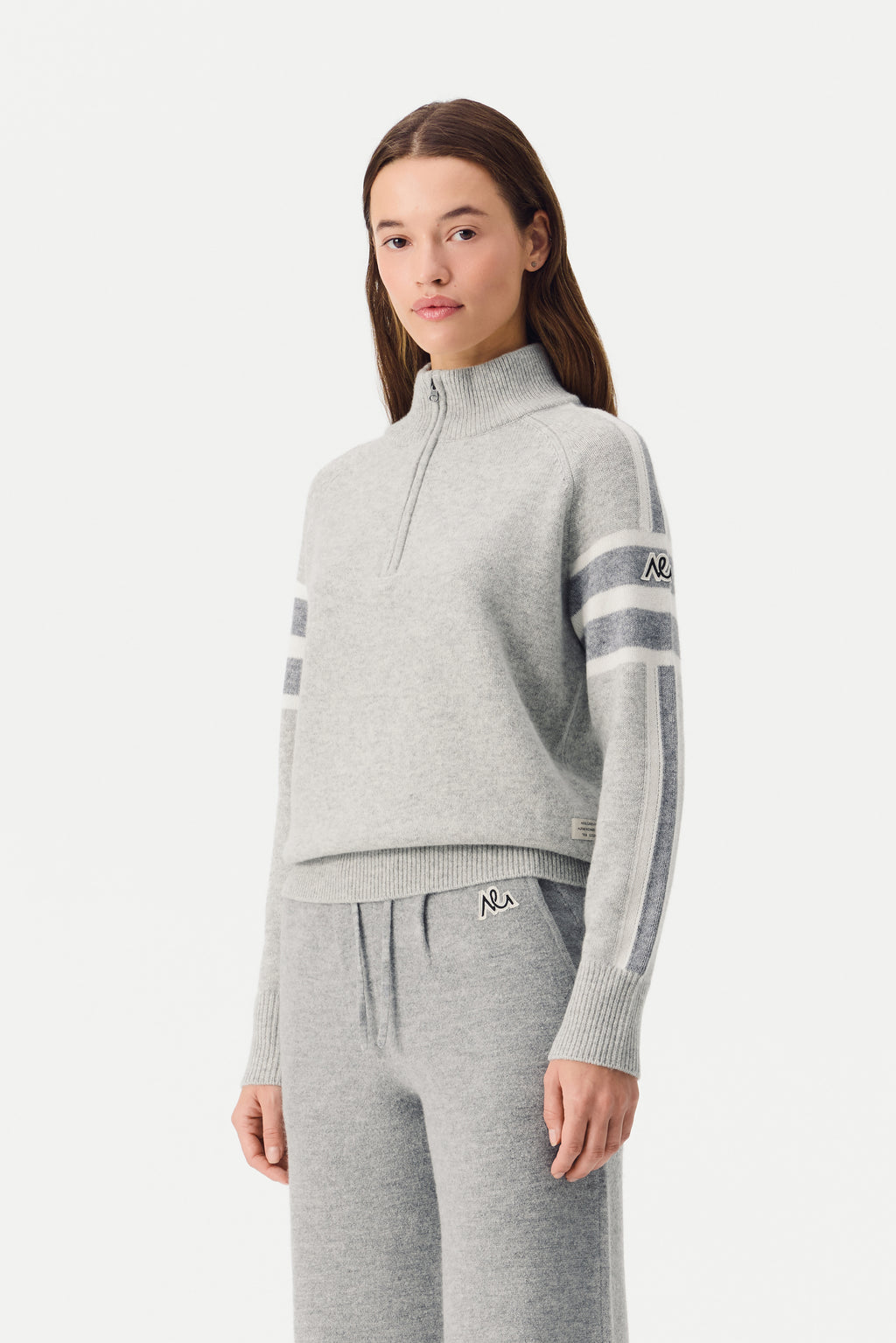 Ulmin Half Zip Jumper Women, Grey Melange