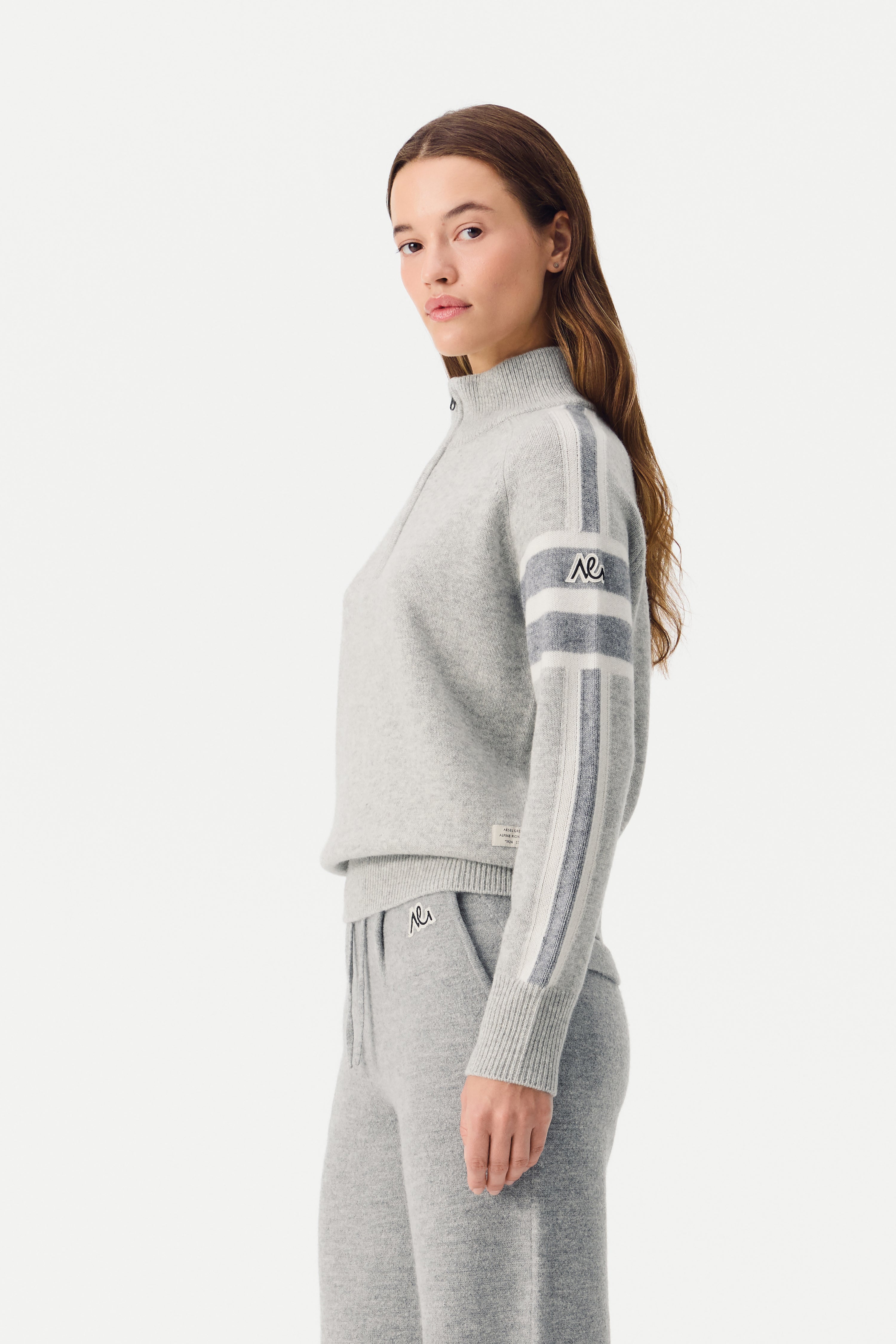Ulmin Half Zip Jumper Women, Grey Melange