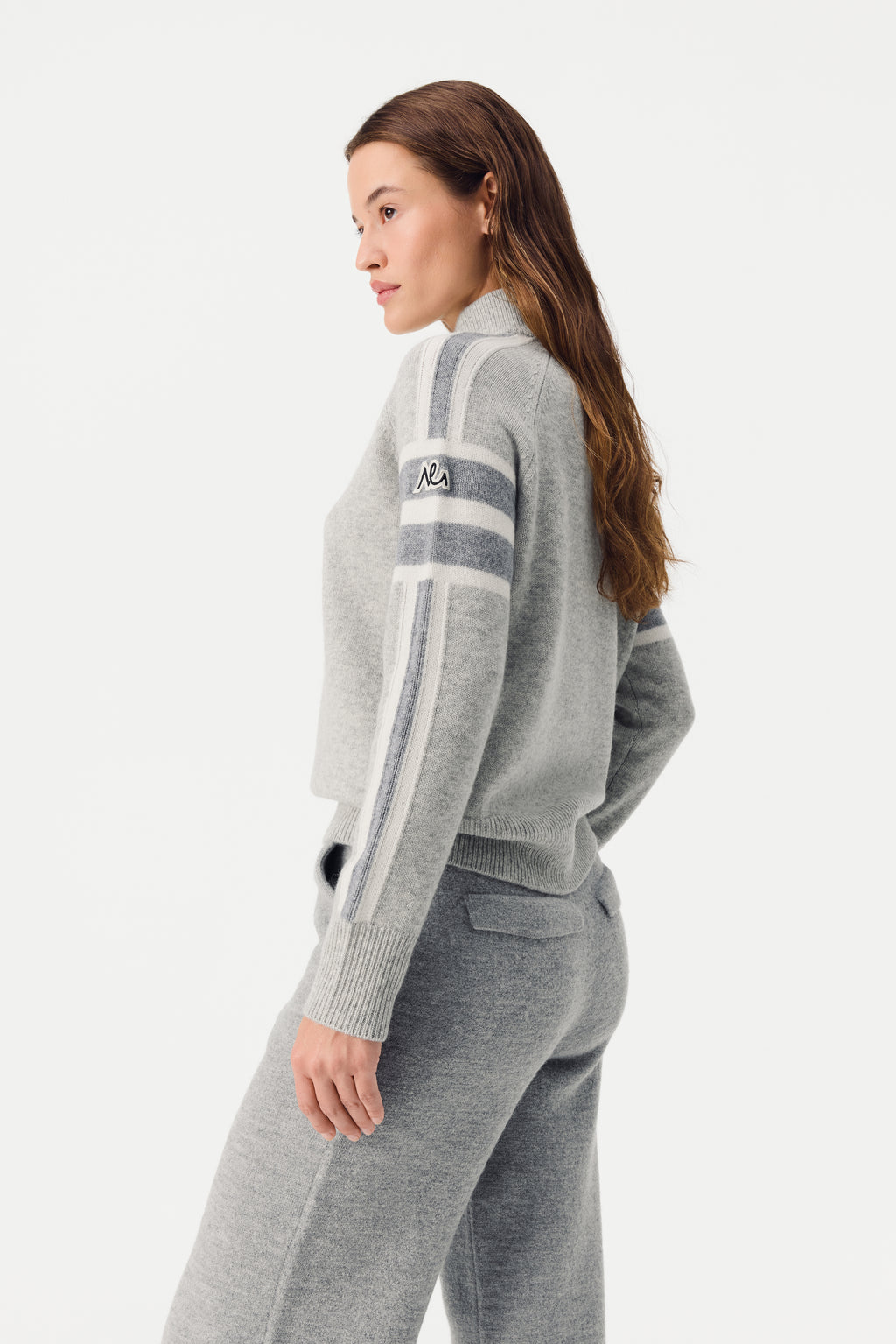 Ulmin Half Zip Jumper Women, Grey Melange