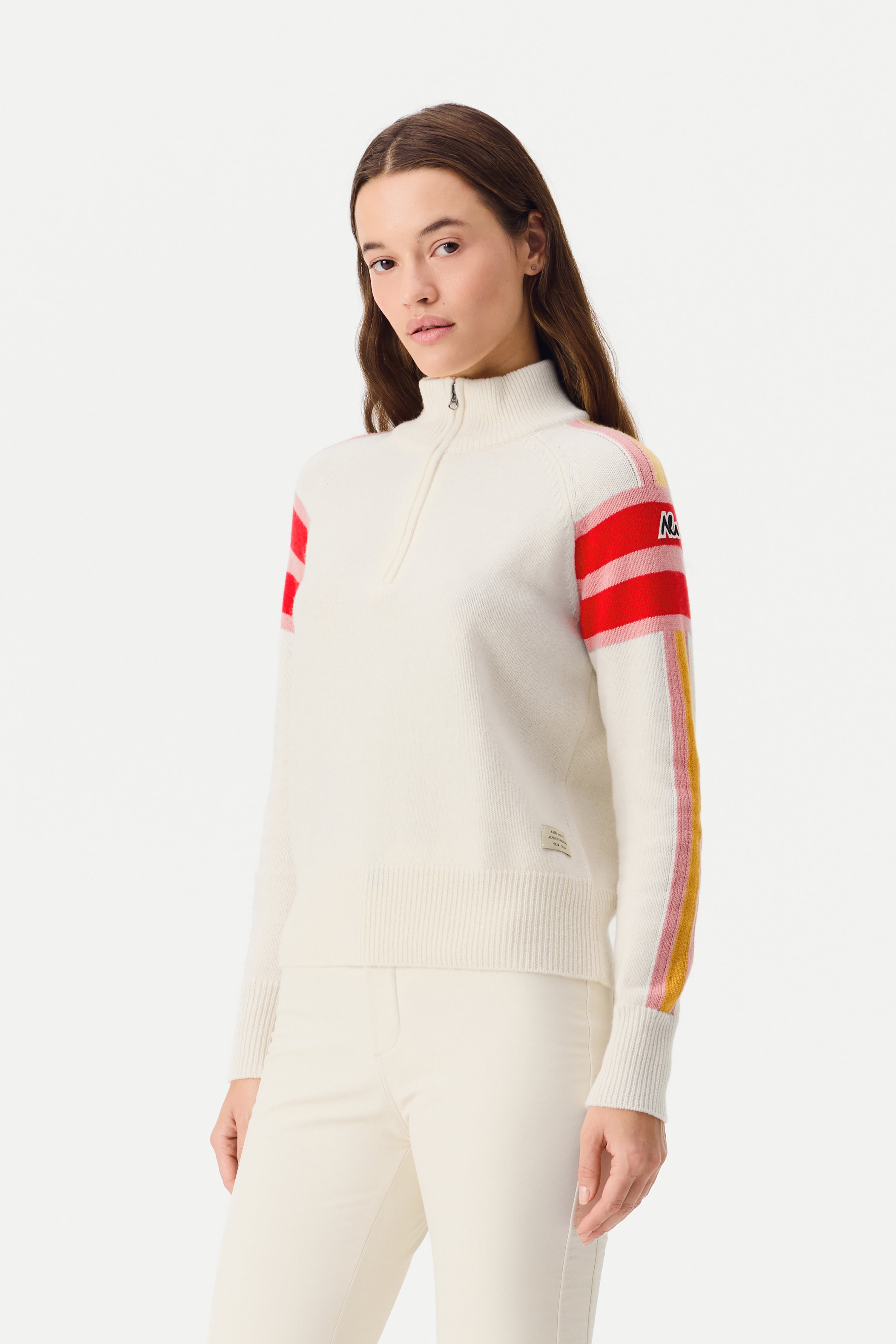 Ulmin Half Zip Jumper Women, Birch white