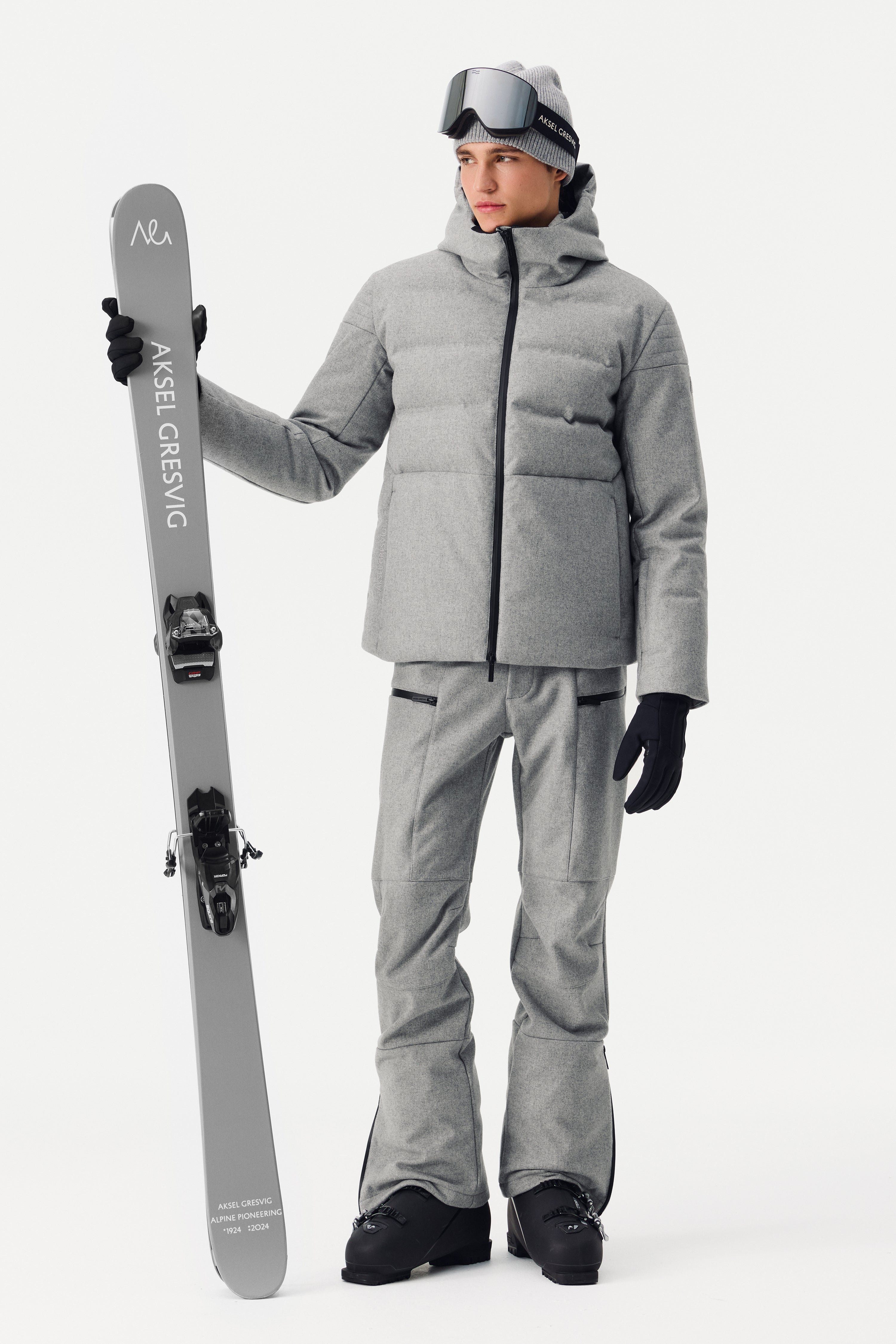 Vetra Ski Pant Wool Men, Grey Melange