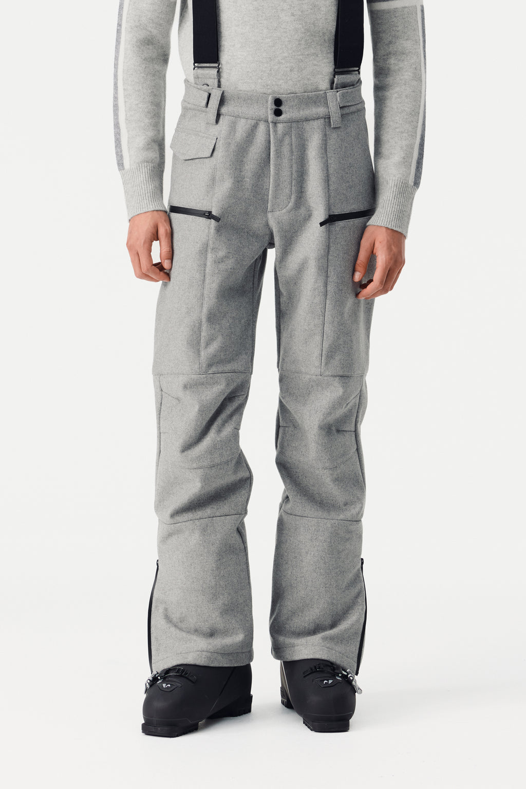 Vetra Ski Pant Wool Men, Grey Melange