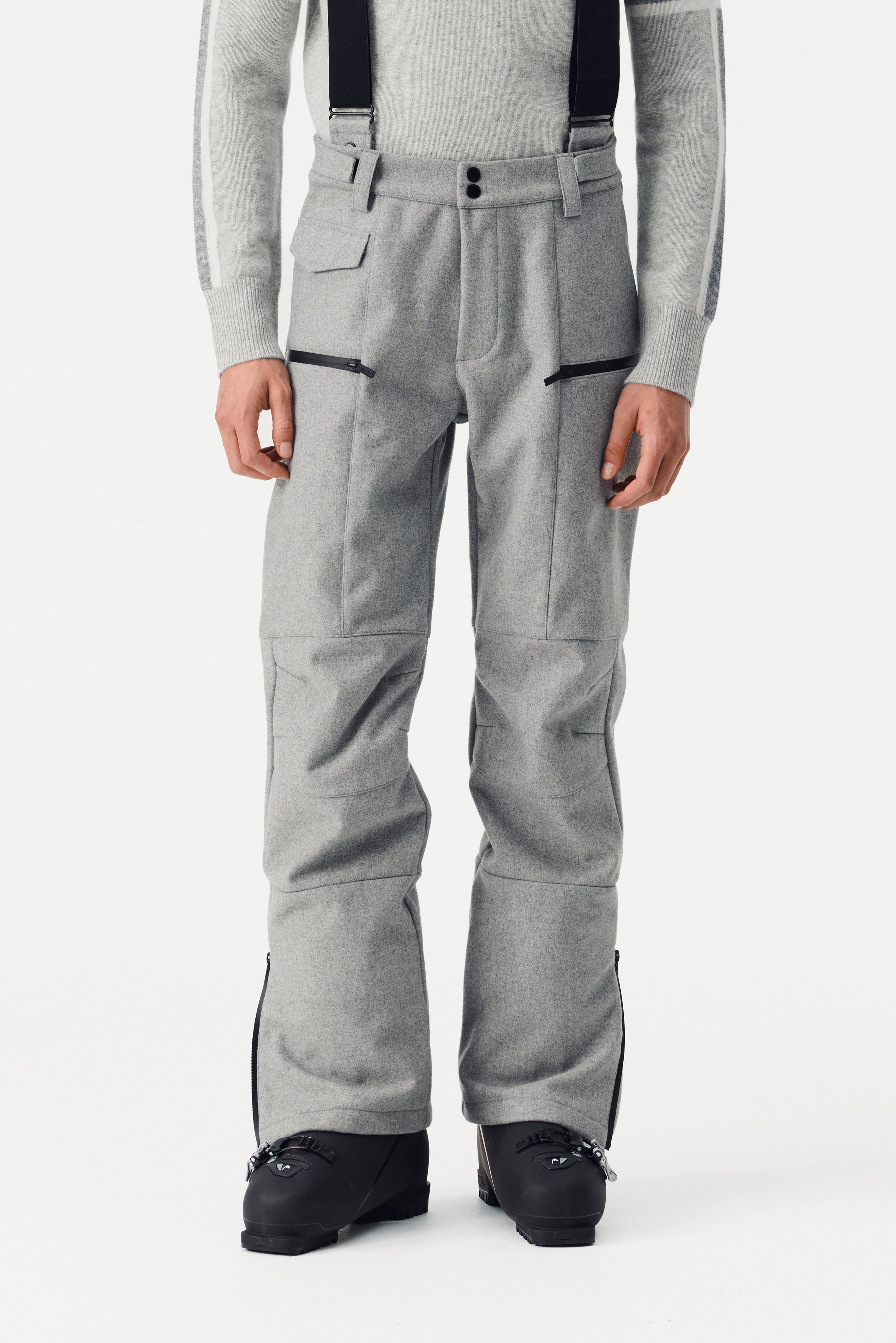 Vetra Ski Pant Wool Men, Grey Melange