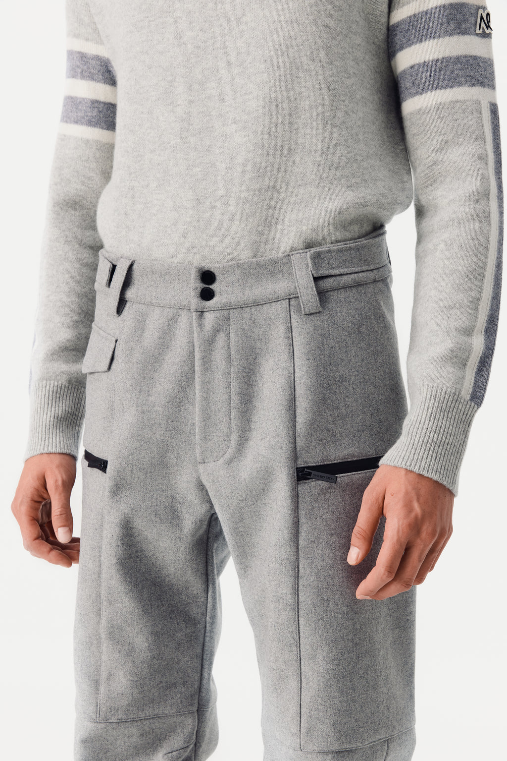 Vetra Ski Pant Wool Men, Grey Melange