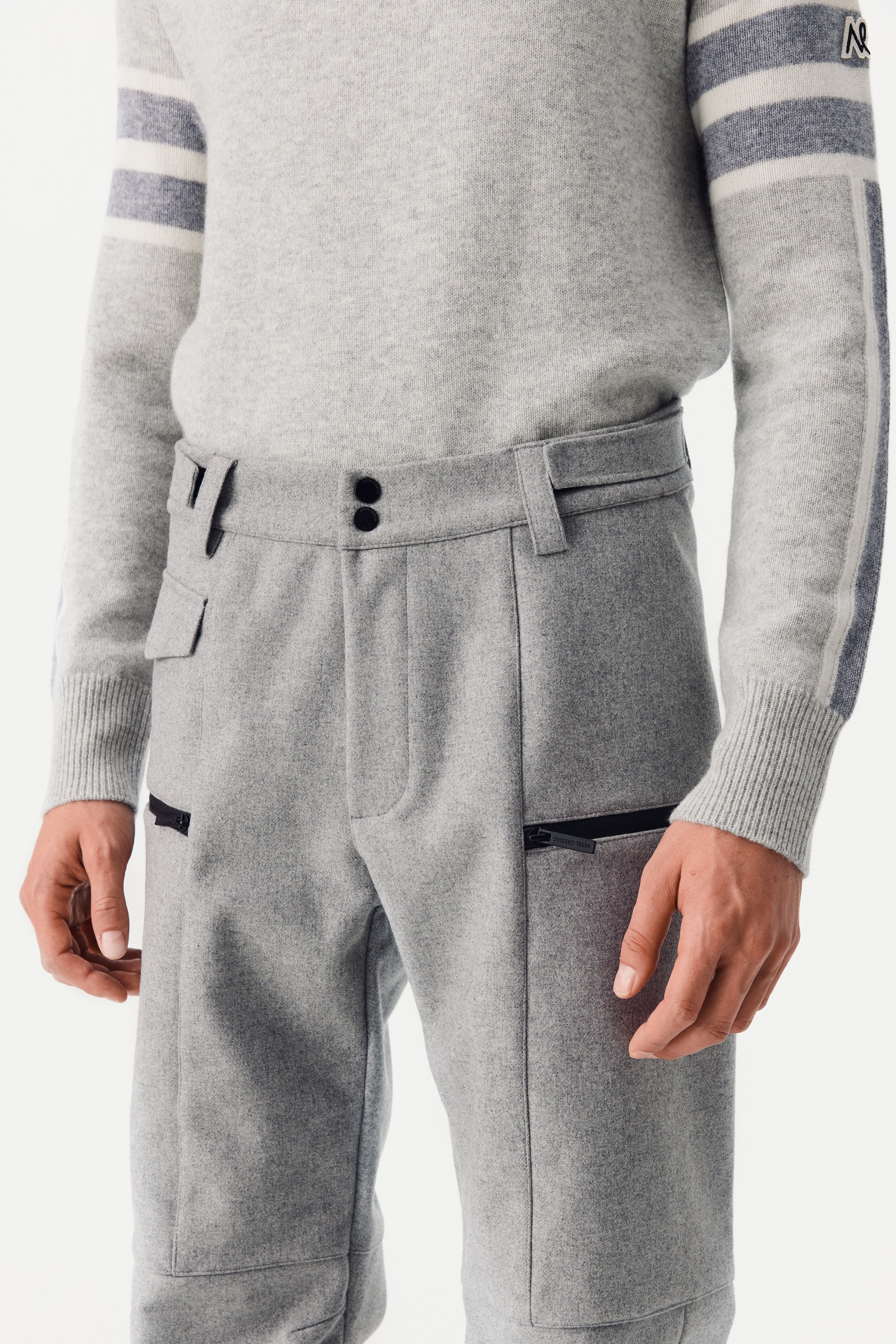 Vetra Ski Pant Wool Men, Grey Melange