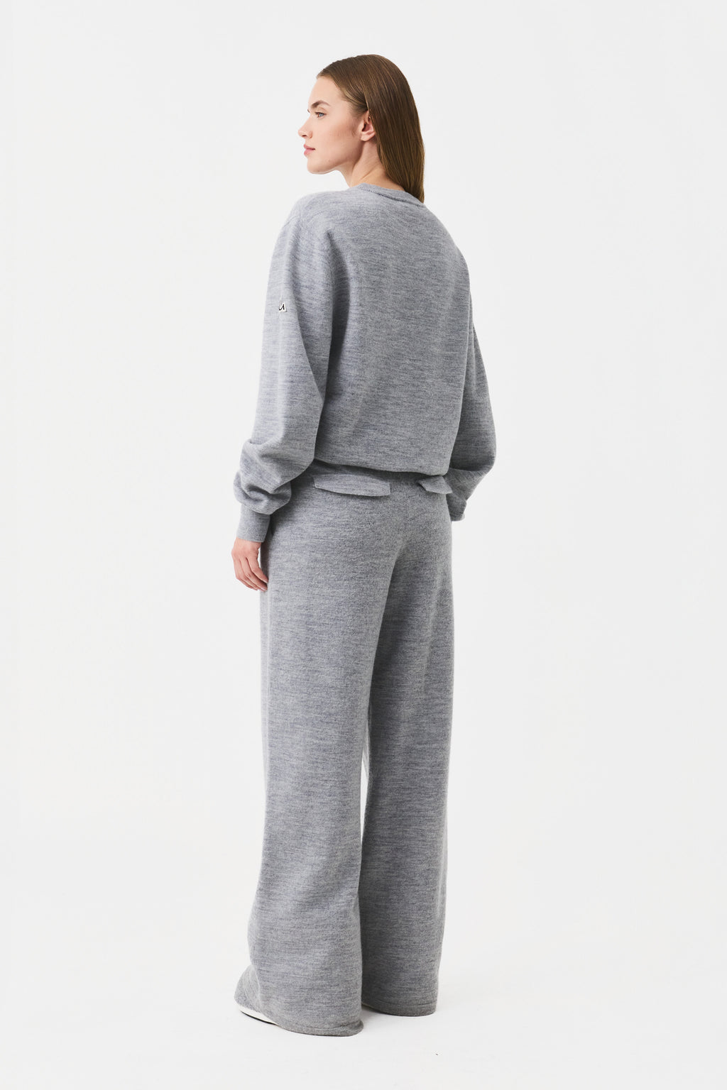 Auren Boiled Wool Pant Women, Grey Melange