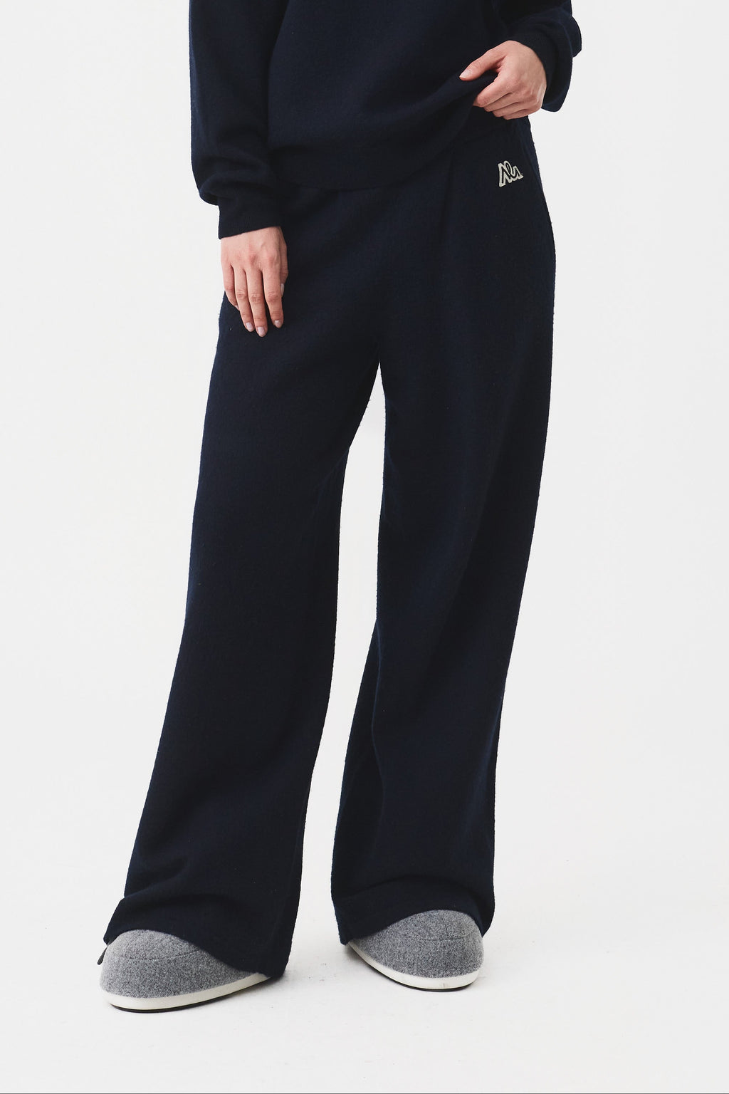 Auren Boiled Wool Pant Women, Total Eclipse Navy