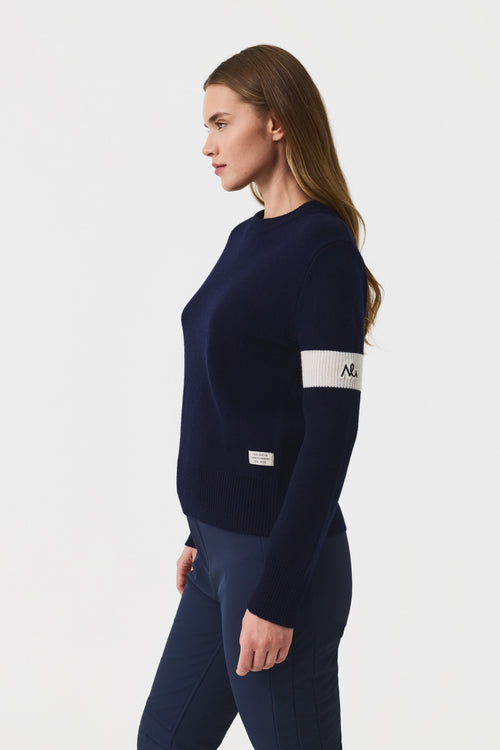 Avel Crew Neck Jumper Women, Total Eclipse Navy