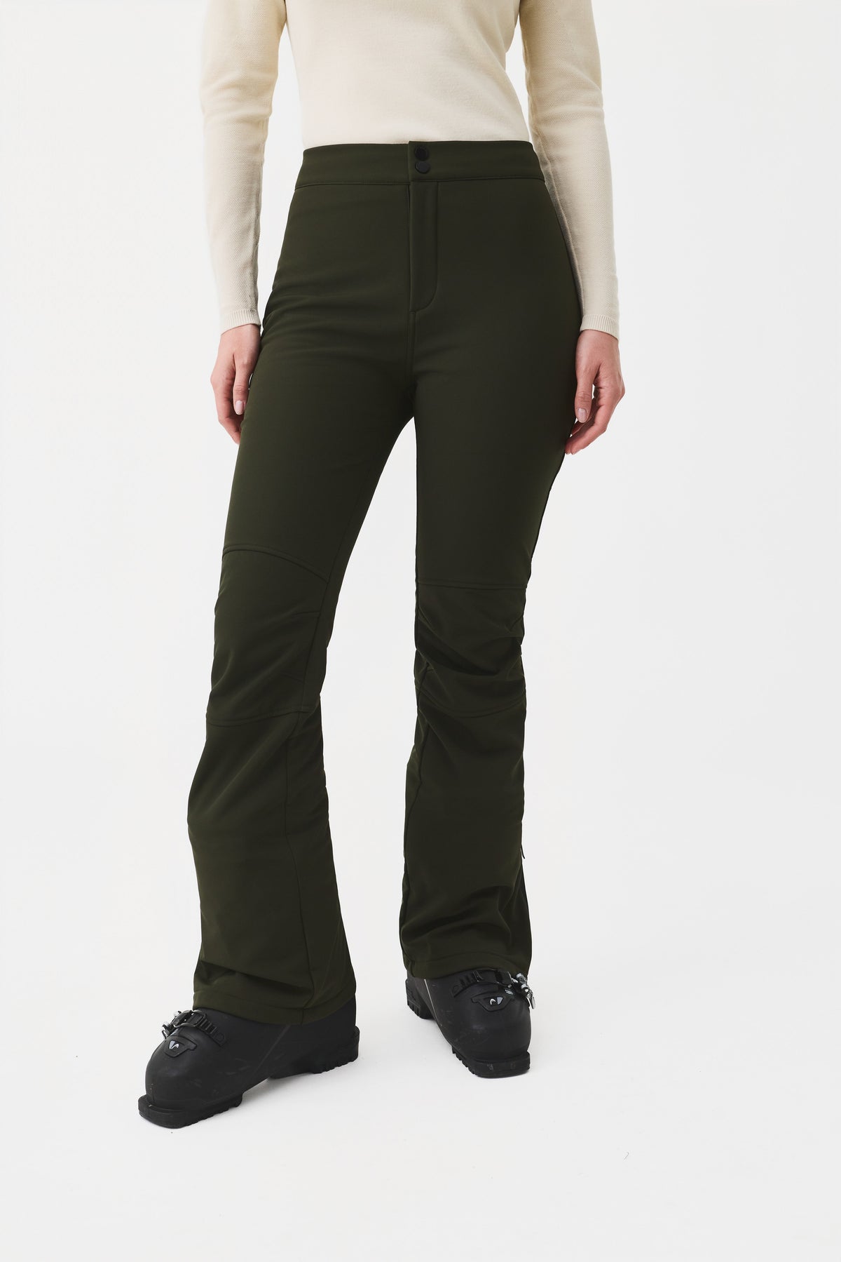Avelor Softshell Ski Pant Women, Forest Black Green