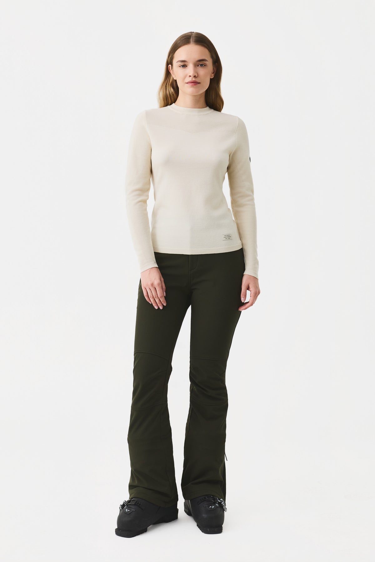 Avelor Softshell Ski Pant Women, Forest Black Green