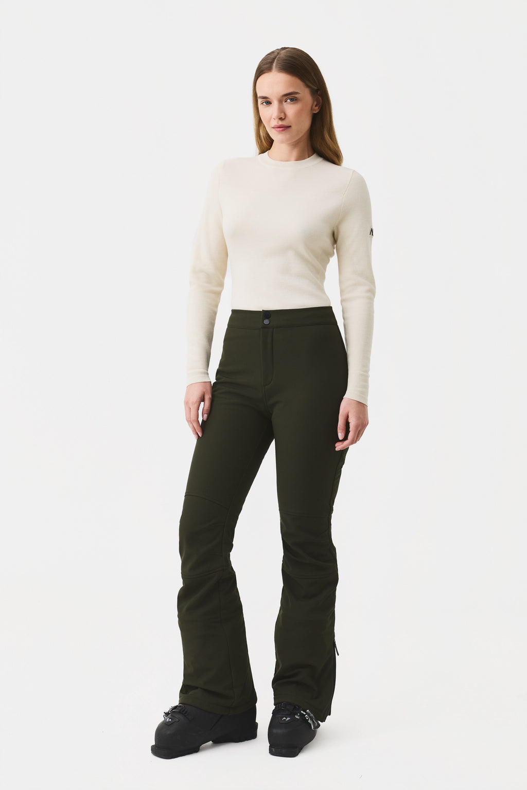 Avelor Softshell Ski Pant Women, Forest Black Green