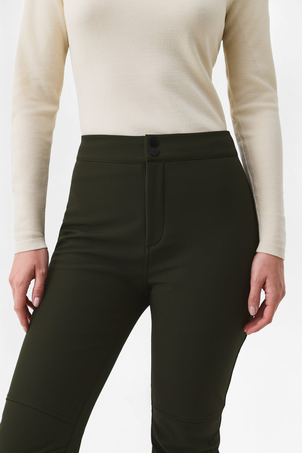 Avelor Softshell Ski Pant Women, Forest Black Green