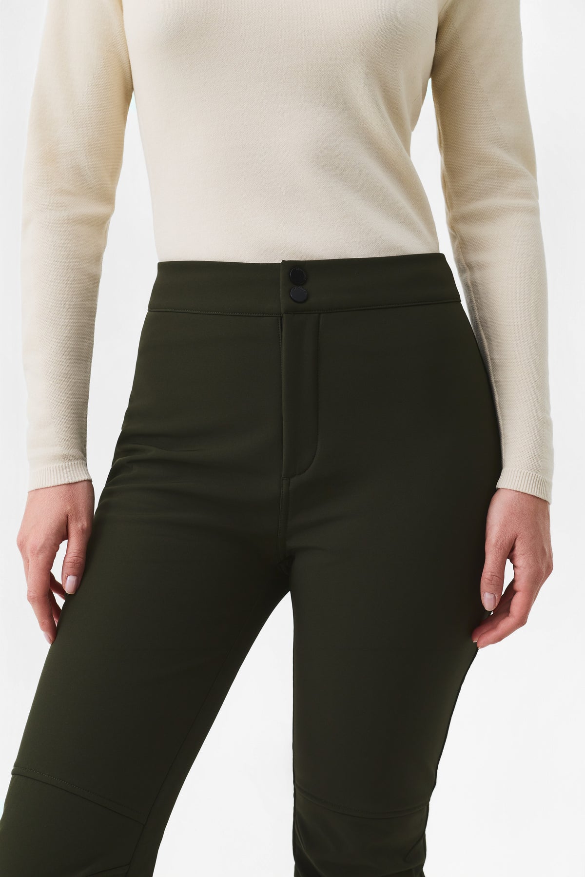 Avelor Softshell Ski Pant Women, Forest Black Green