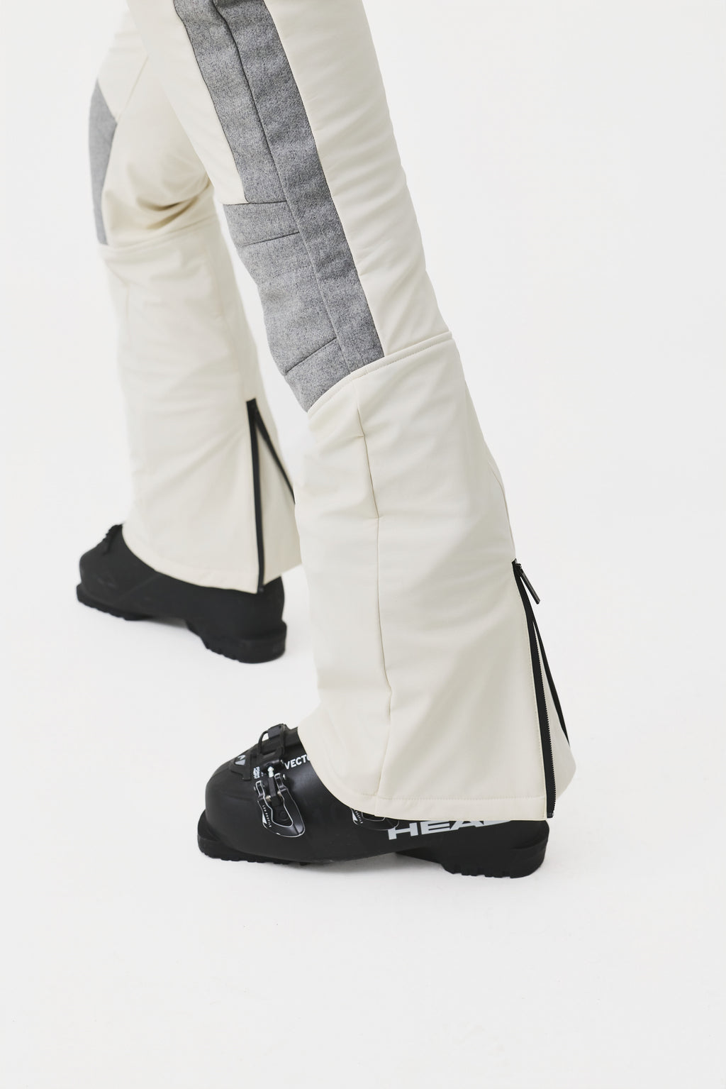 Elvaris Softshell Ski Pant W/Belt Women, Birch White/Contrast Wool