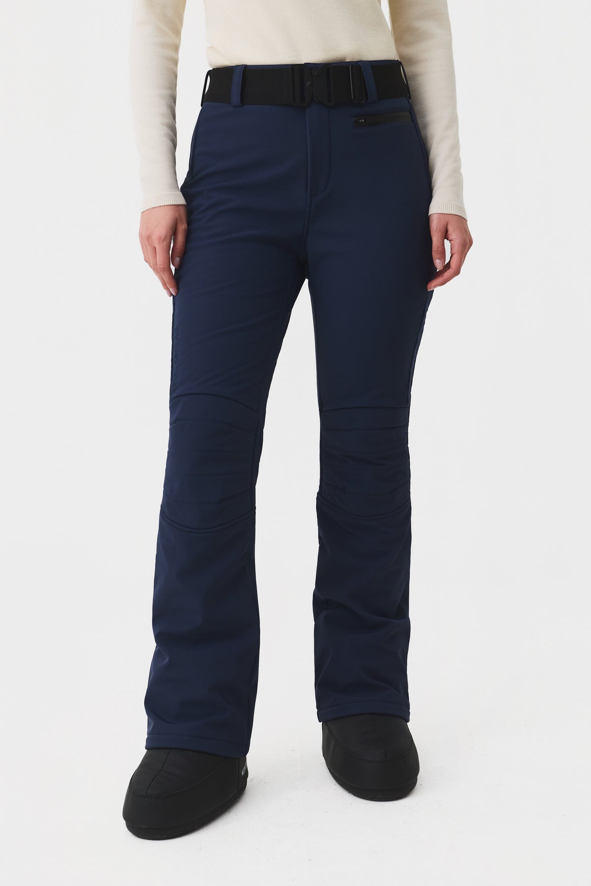 Elvaris Softshell Ski Pant W/Belt Women, Total Eclipse Navy