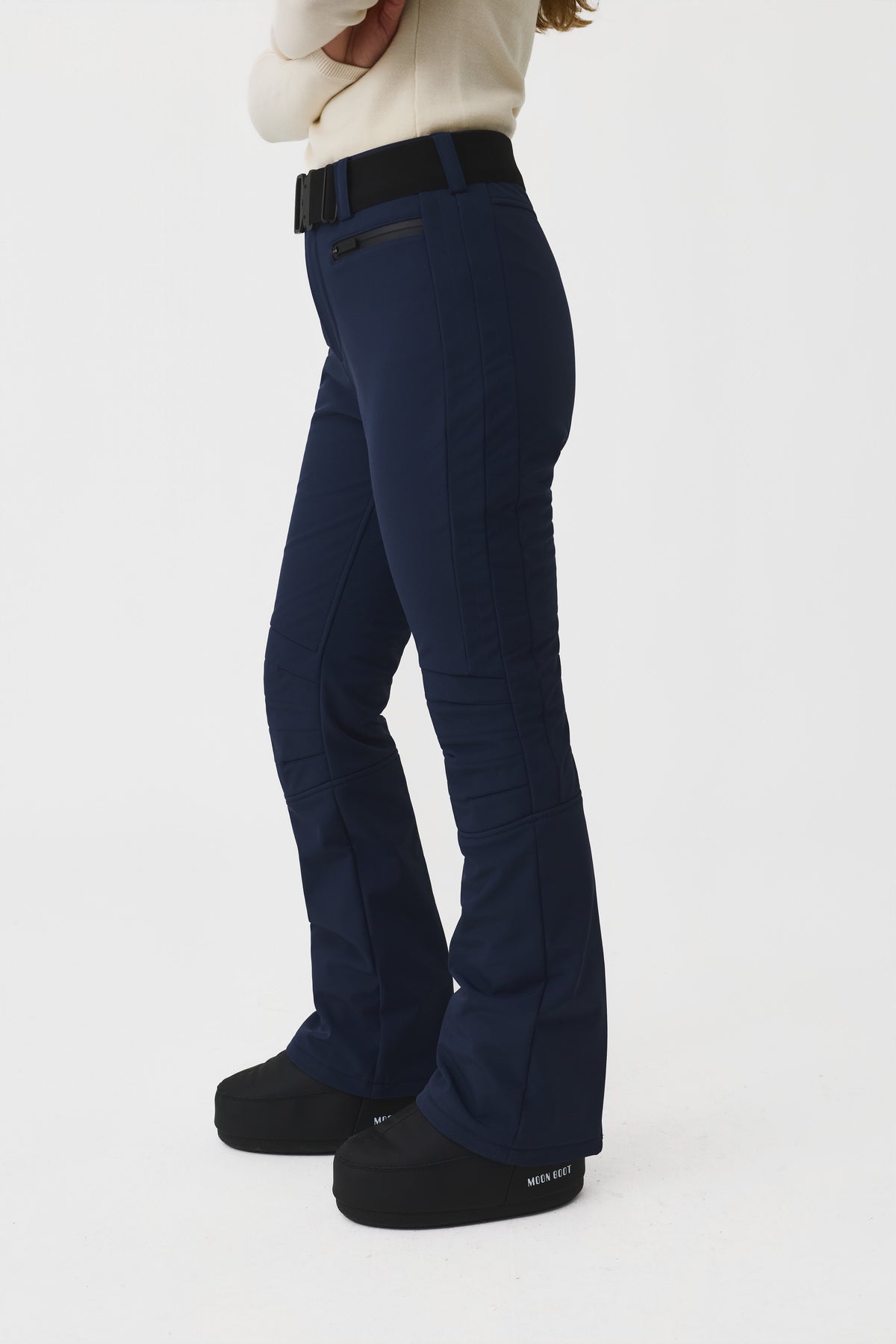 Elvaris Softshell Ski Pant W/Belt Women, Total Eclipse Navy