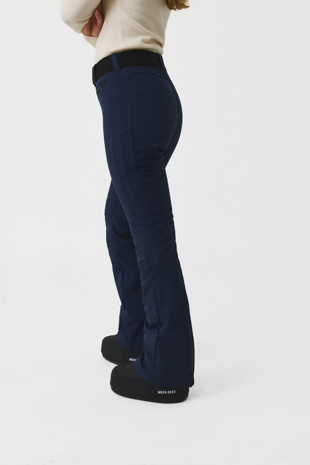 Elvaris Softshell Ski Pant W/Belt Women, Total Eclipse Navy