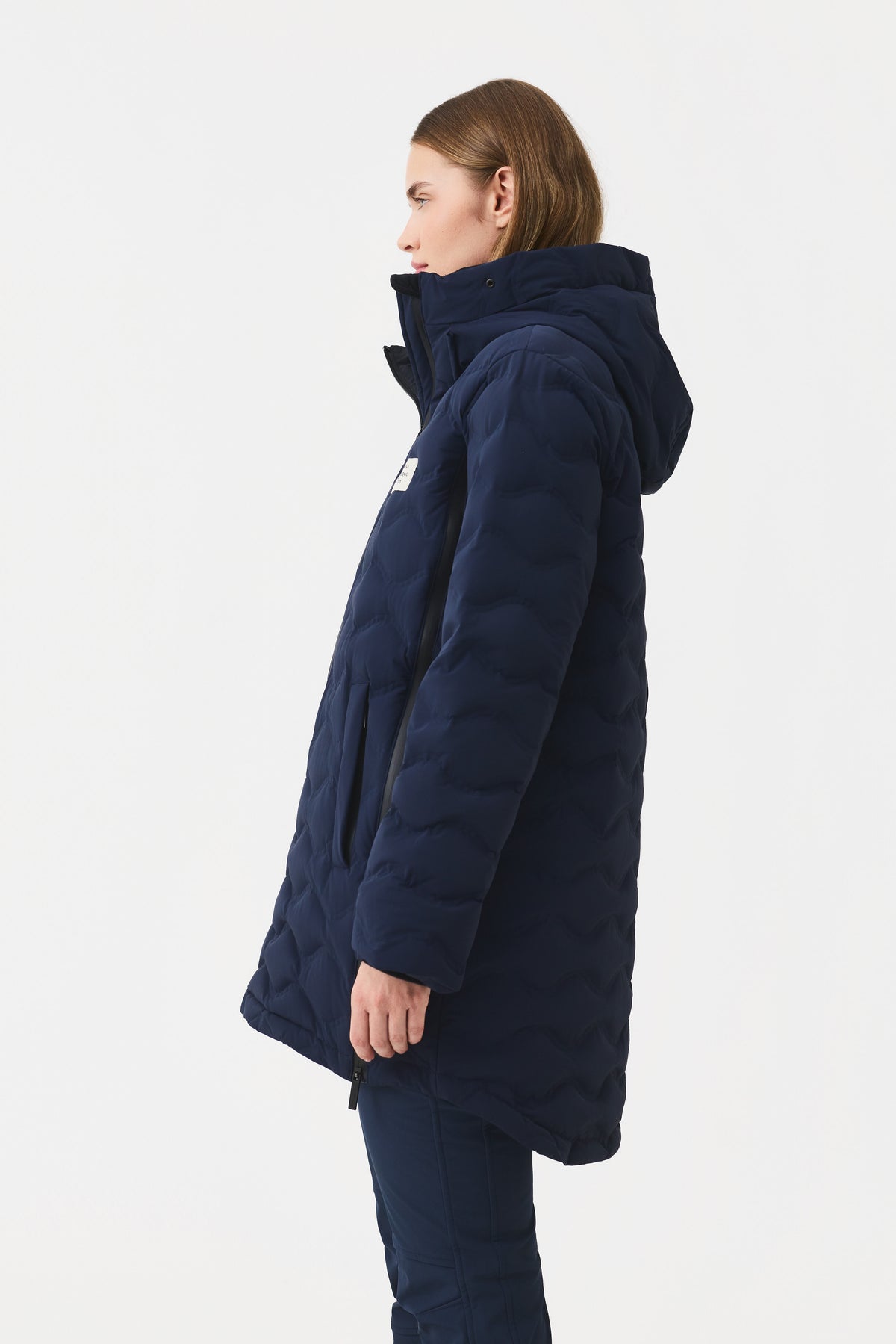 Mirelon Down Anorak Long Women, Total Eclipse Navy
