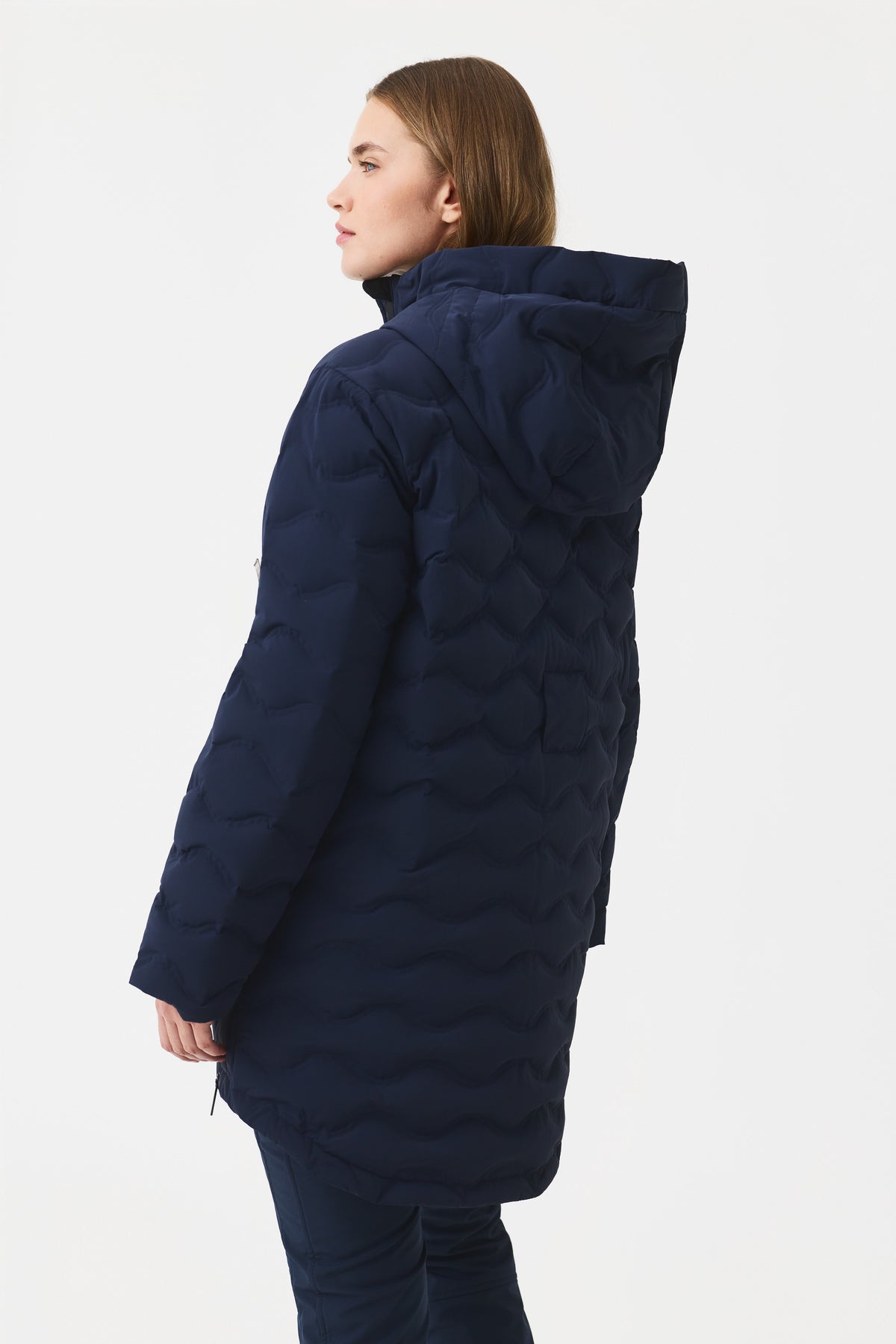 Mirelon Down Anorak Long Women, Total Eclipse Navy