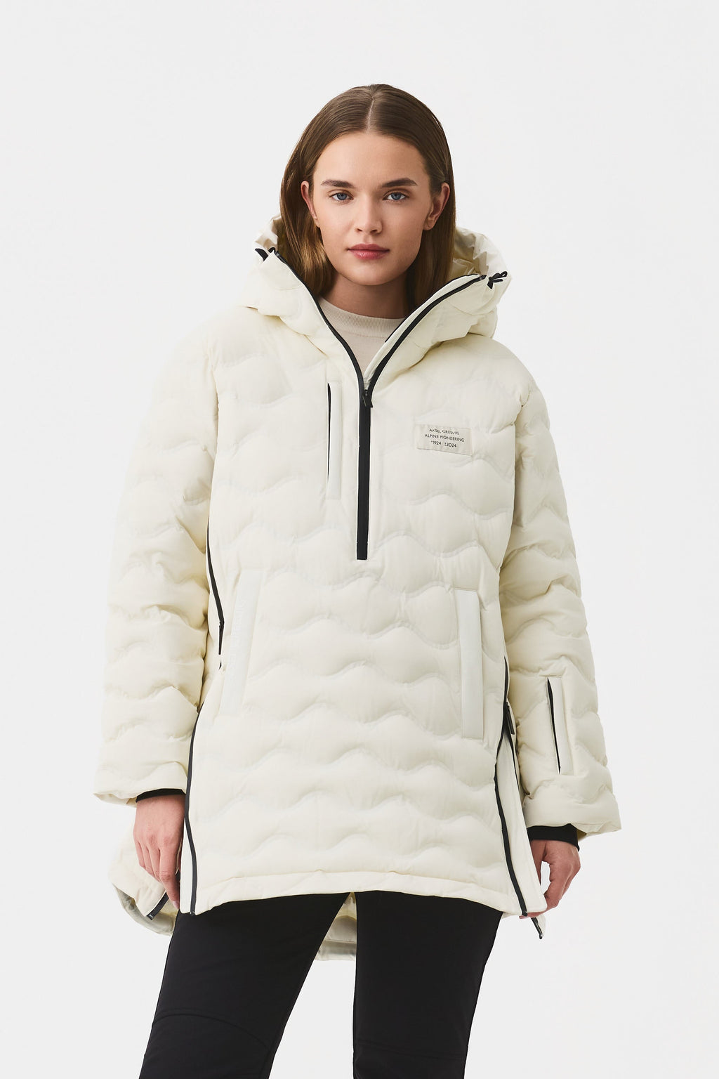 Mirelon Down Anorak Long Women, Birch White
