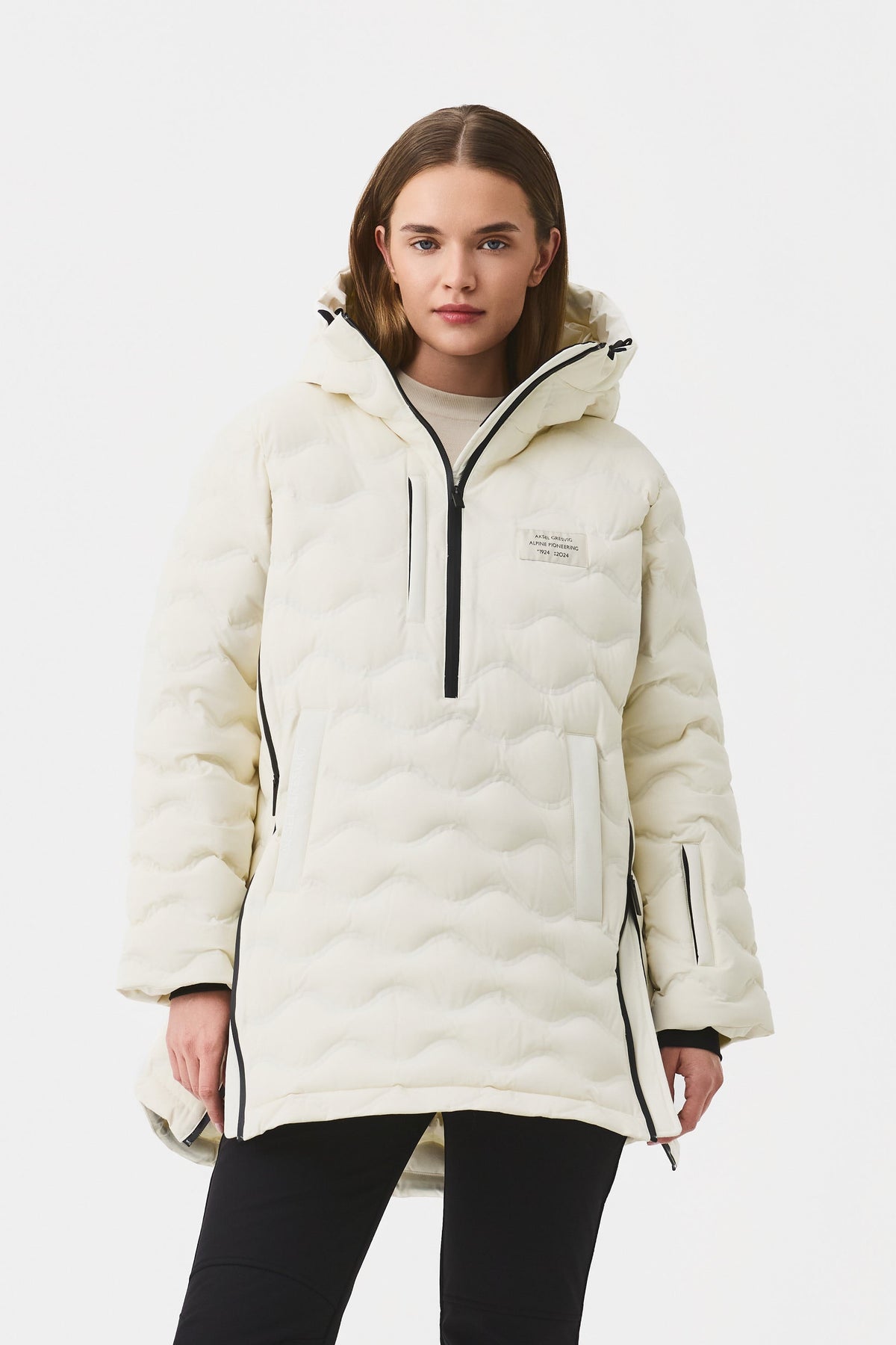 Mirelon Down Anorak Long Women, Birch White