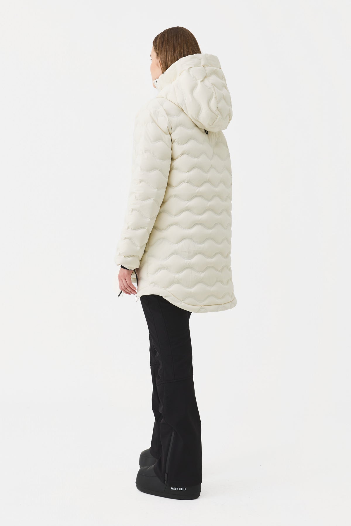 Mirelon Down Anorak Long Women, Birch White