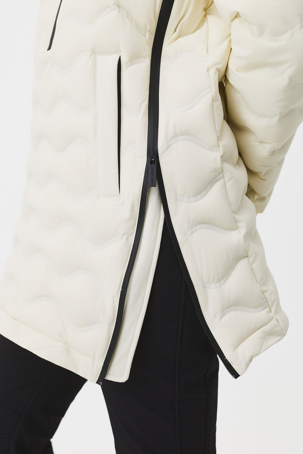 Mirelon Down Anorak Long Women, Birch White