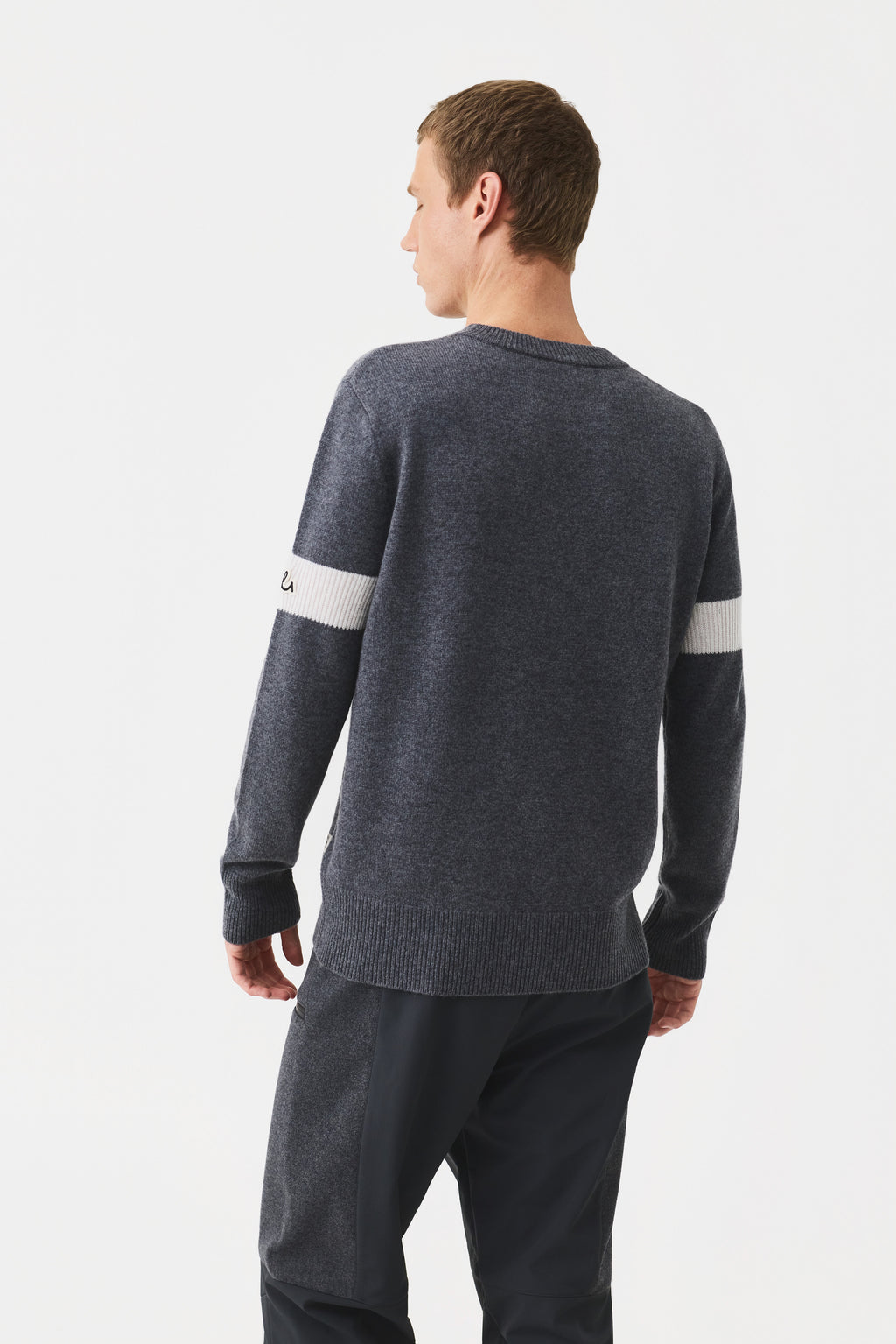 Selor Crew Neck Jumper Men, Dark Grey Melange