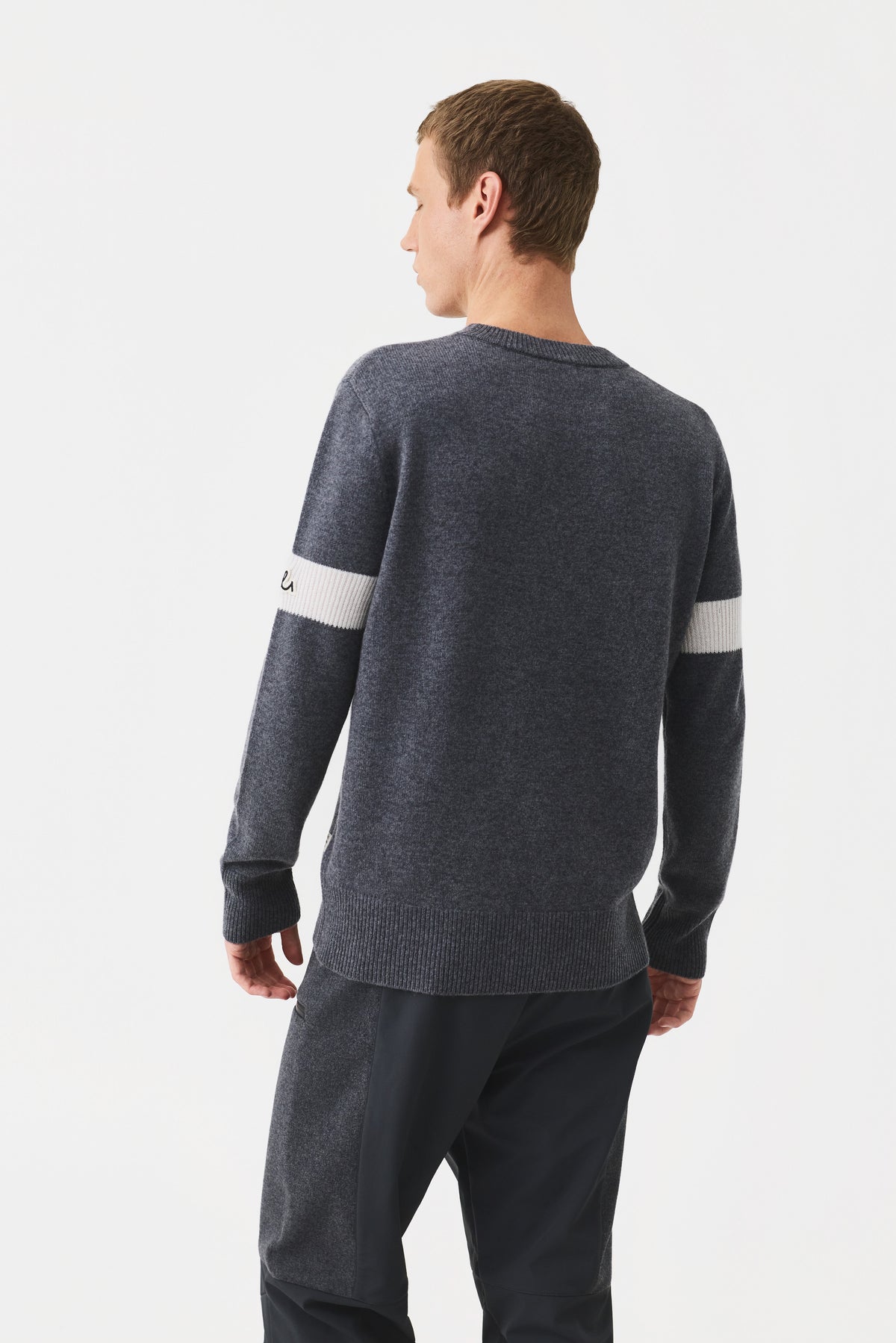 Selor Crew Neck Jumper Men, Dark Grey Melange