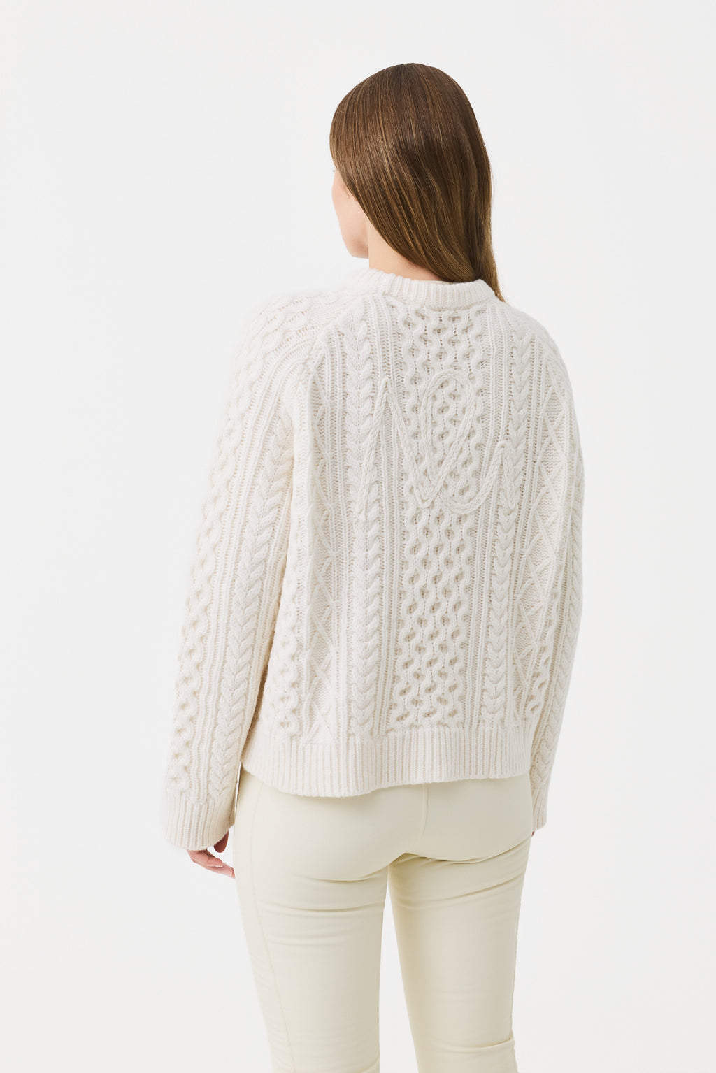 Varda Cable Knit Jumper Women, Natural White