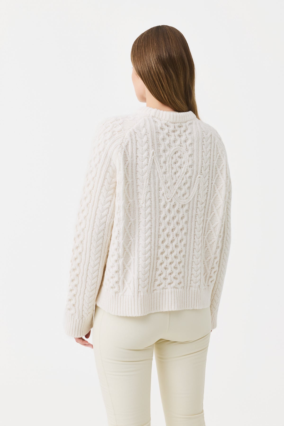 Varda Cable Knit Jumper Women, Natural White