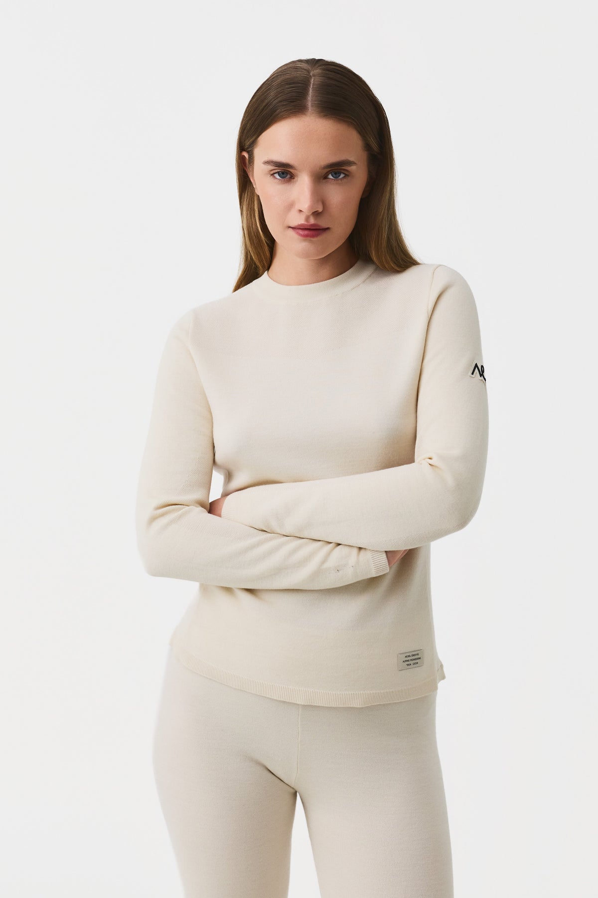 Varin Baselayer Crew Women, Birch White