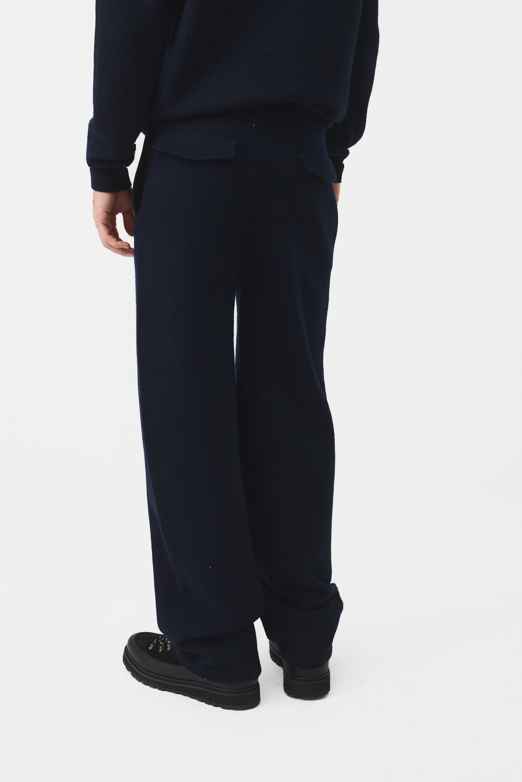 Zerin Boiled Wool Pants Men, Total Eclipse Navy