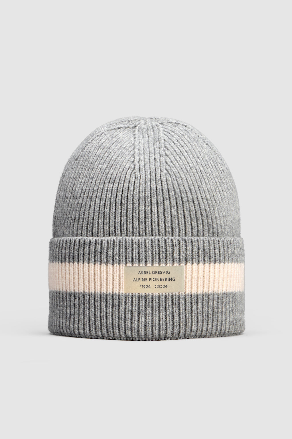 Falyn Stripe Beanie, Grey Melange