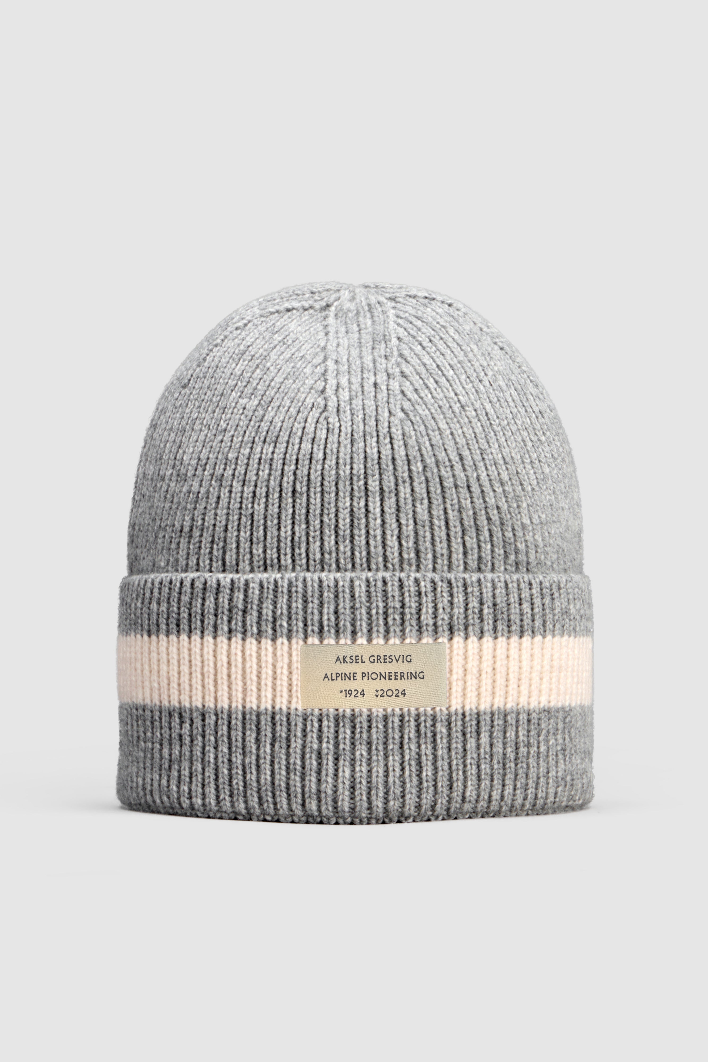 Falyn Stripe Beanie, Grey Melange