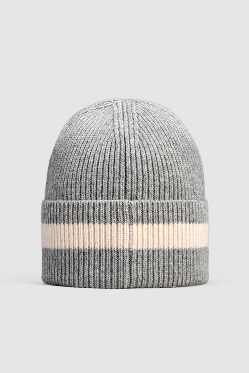 Falyn Stripe Beanie, Grey Melange