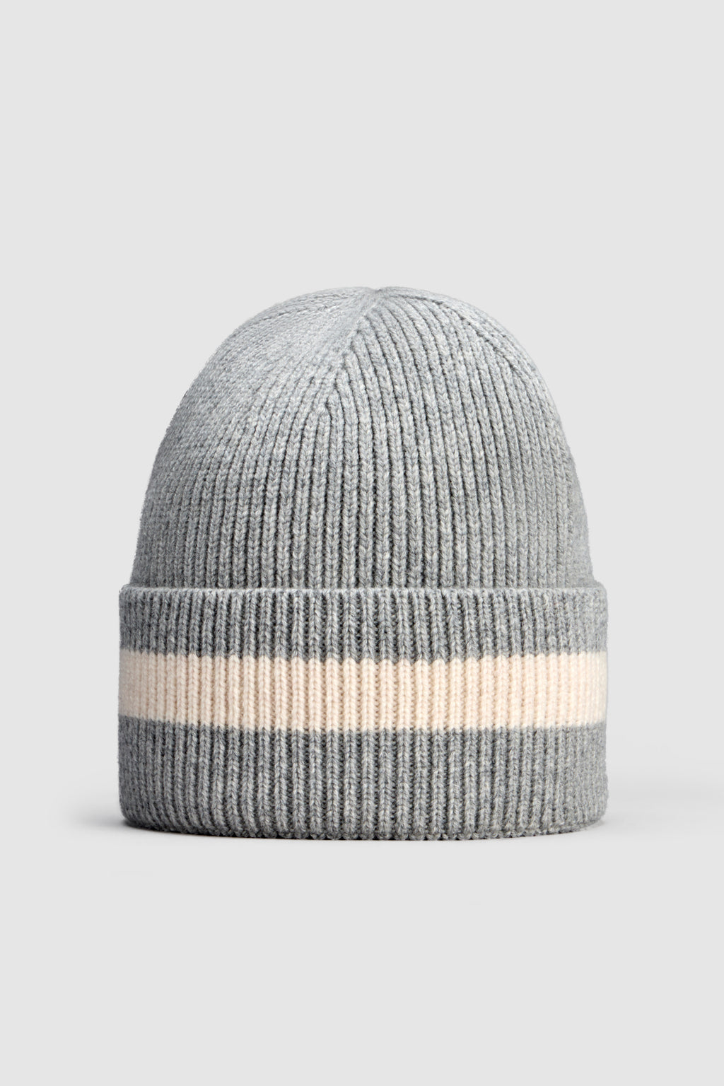 Falyn Stripe Beanie, Grey Melange